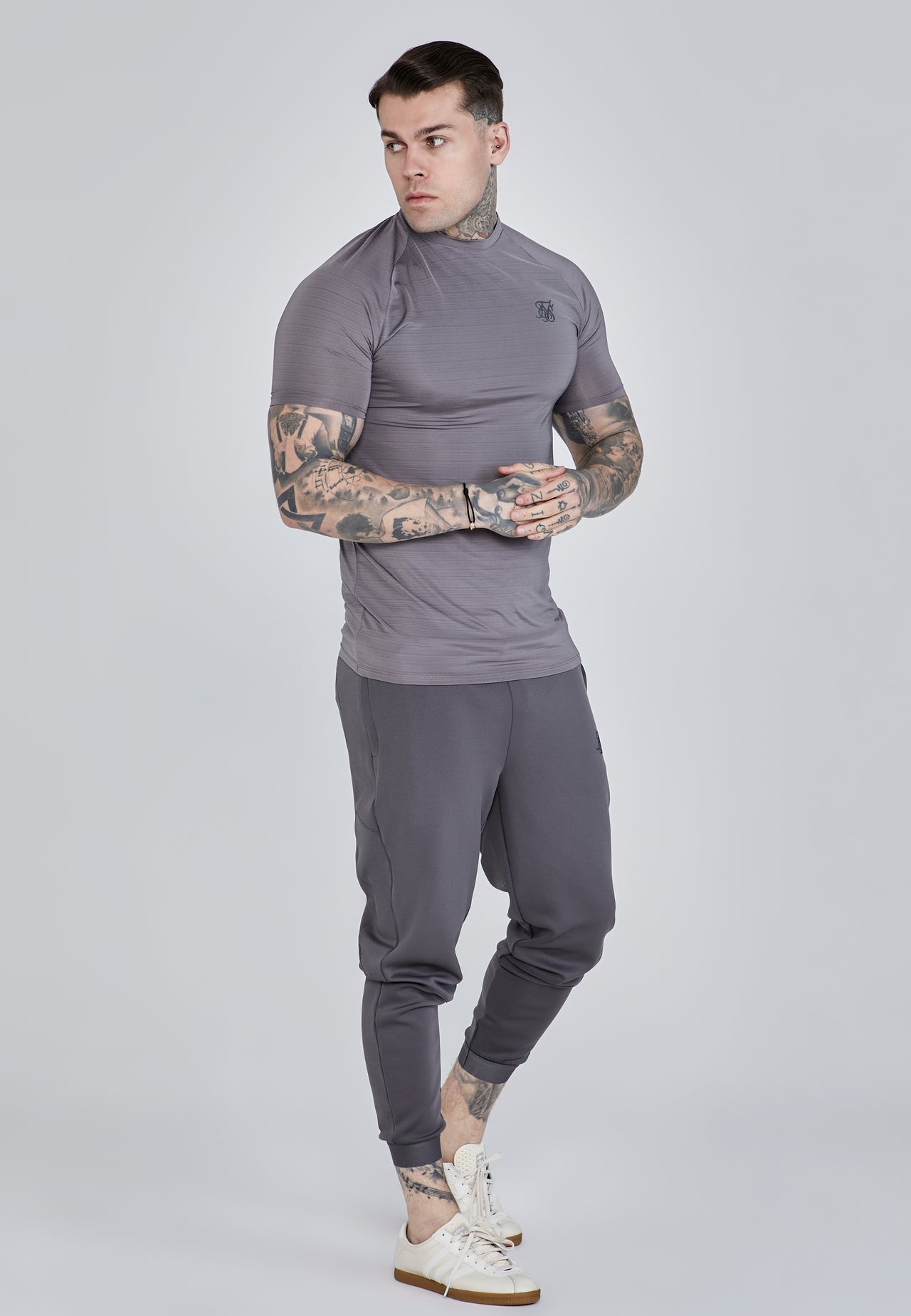 Grey Muscle Fit T-Shirt (3)