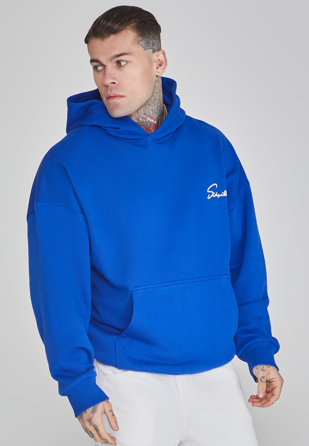 Blue Script Hoodie