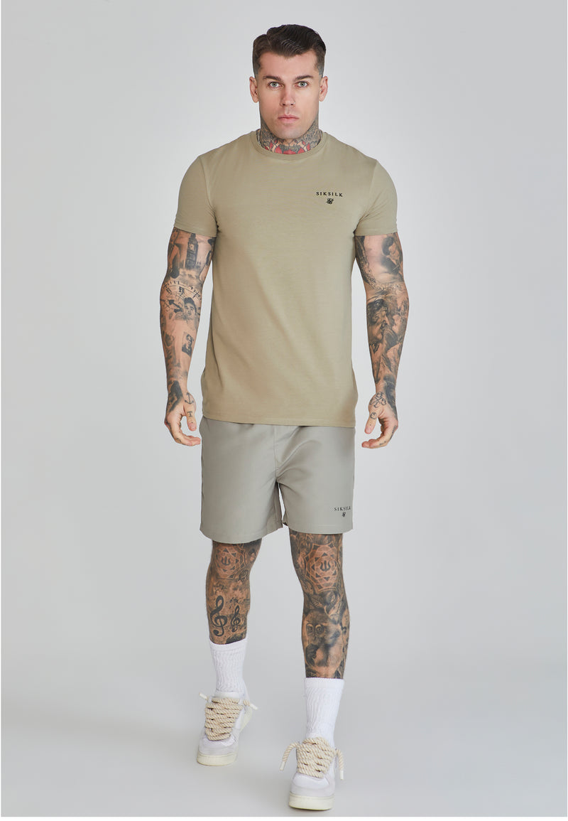 Khaki Muscle Fit T-Shirt (1)