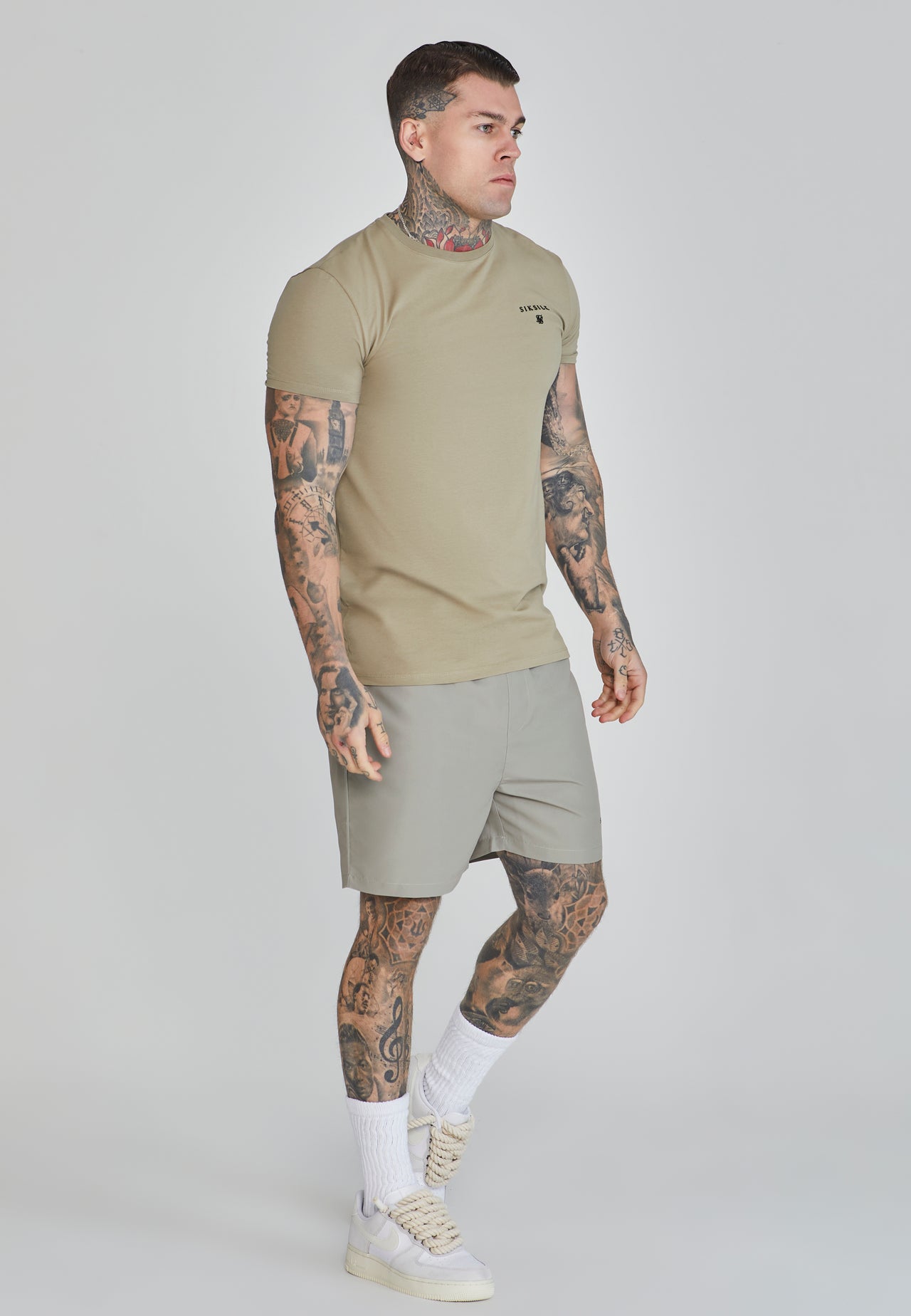 Khaki Swim Shorts (1)