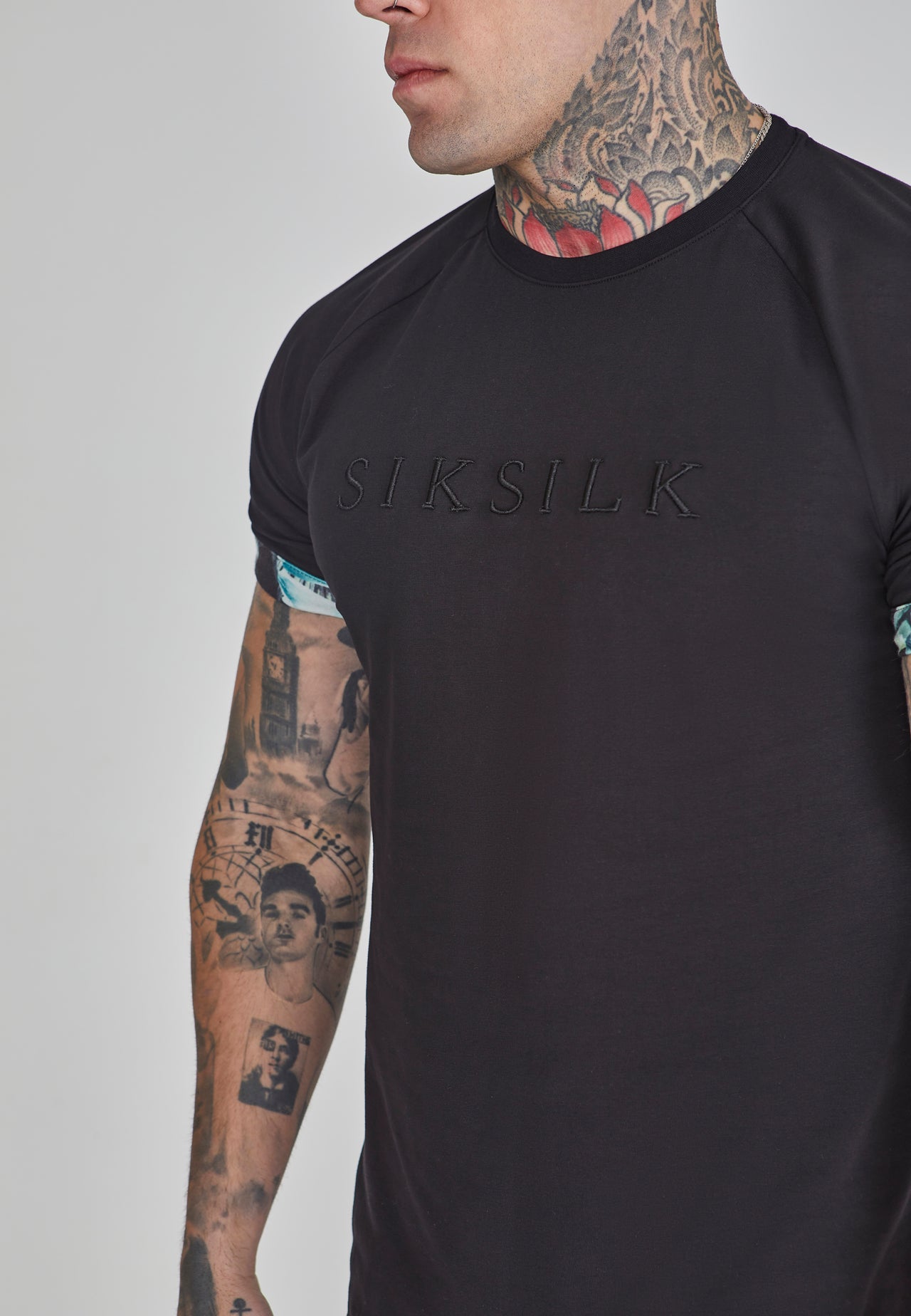Black Roll Sleeve T-Shirt (2)