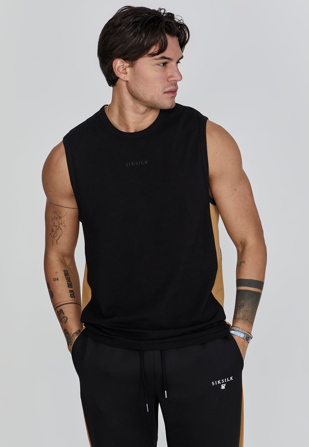 Black Relaxed Fit Vest