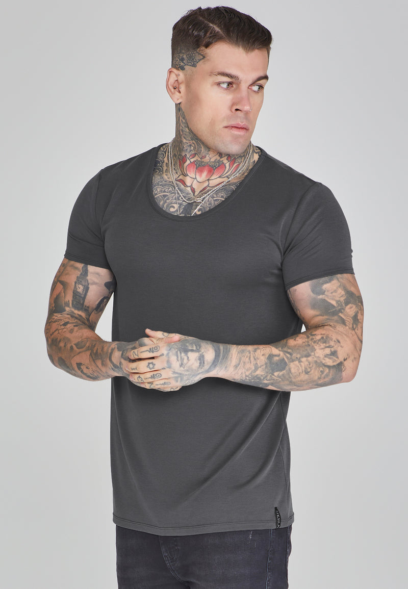Grey Muscle Fit T-Shirt