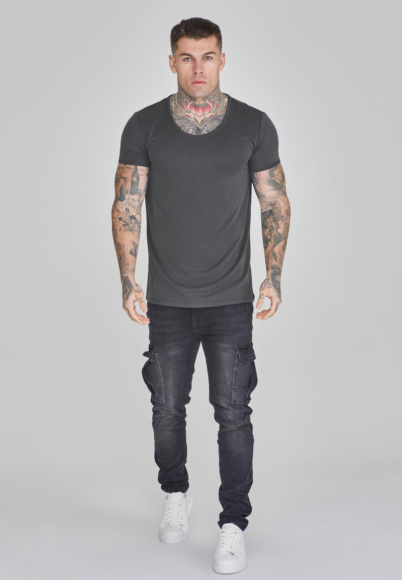 Grey Muscle Fit T-Shirt (1)