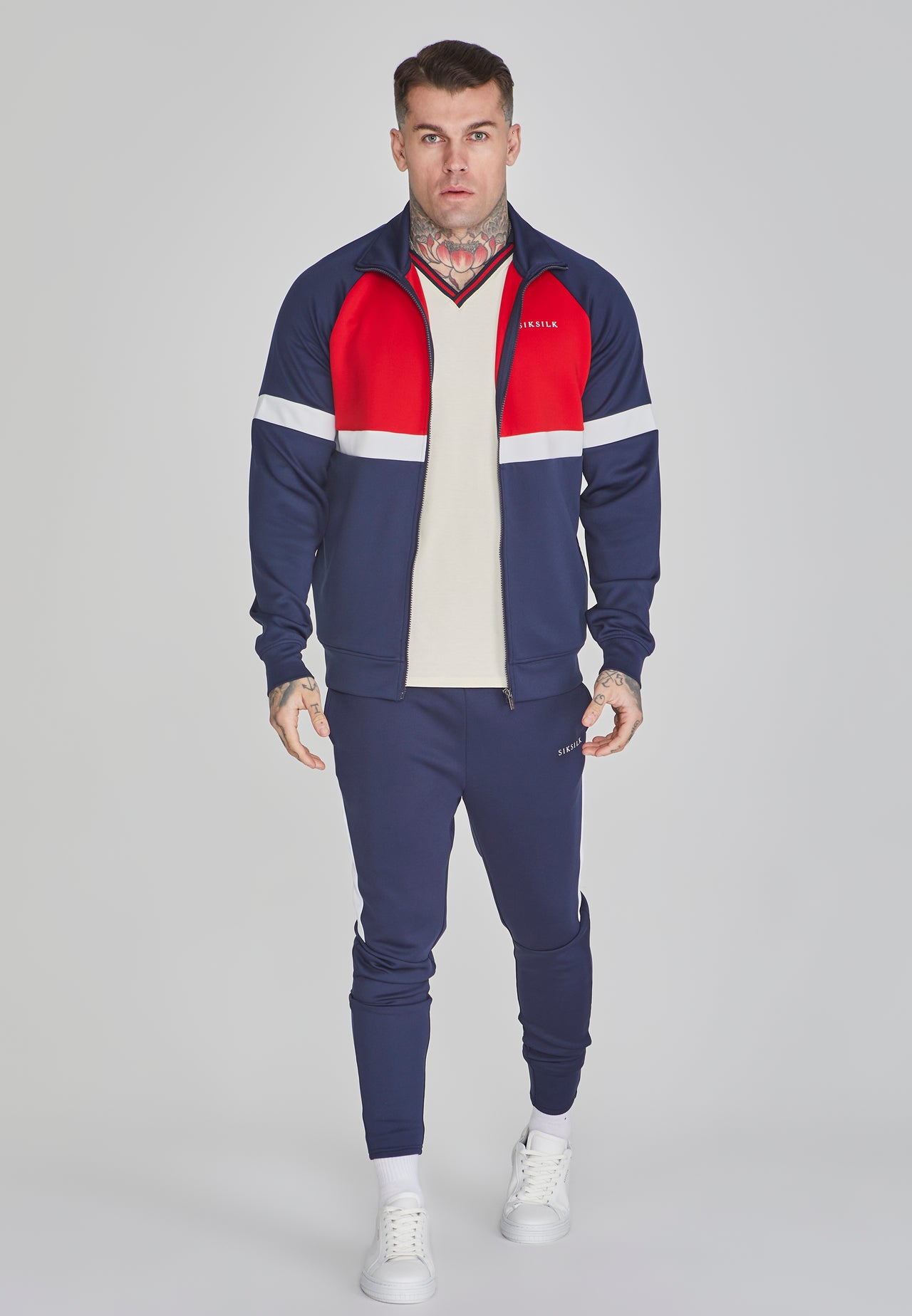 Navy Red Track Top (1)