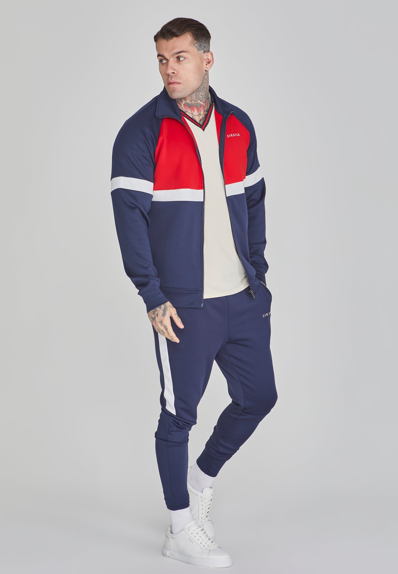 Navy Red Track Top (3)