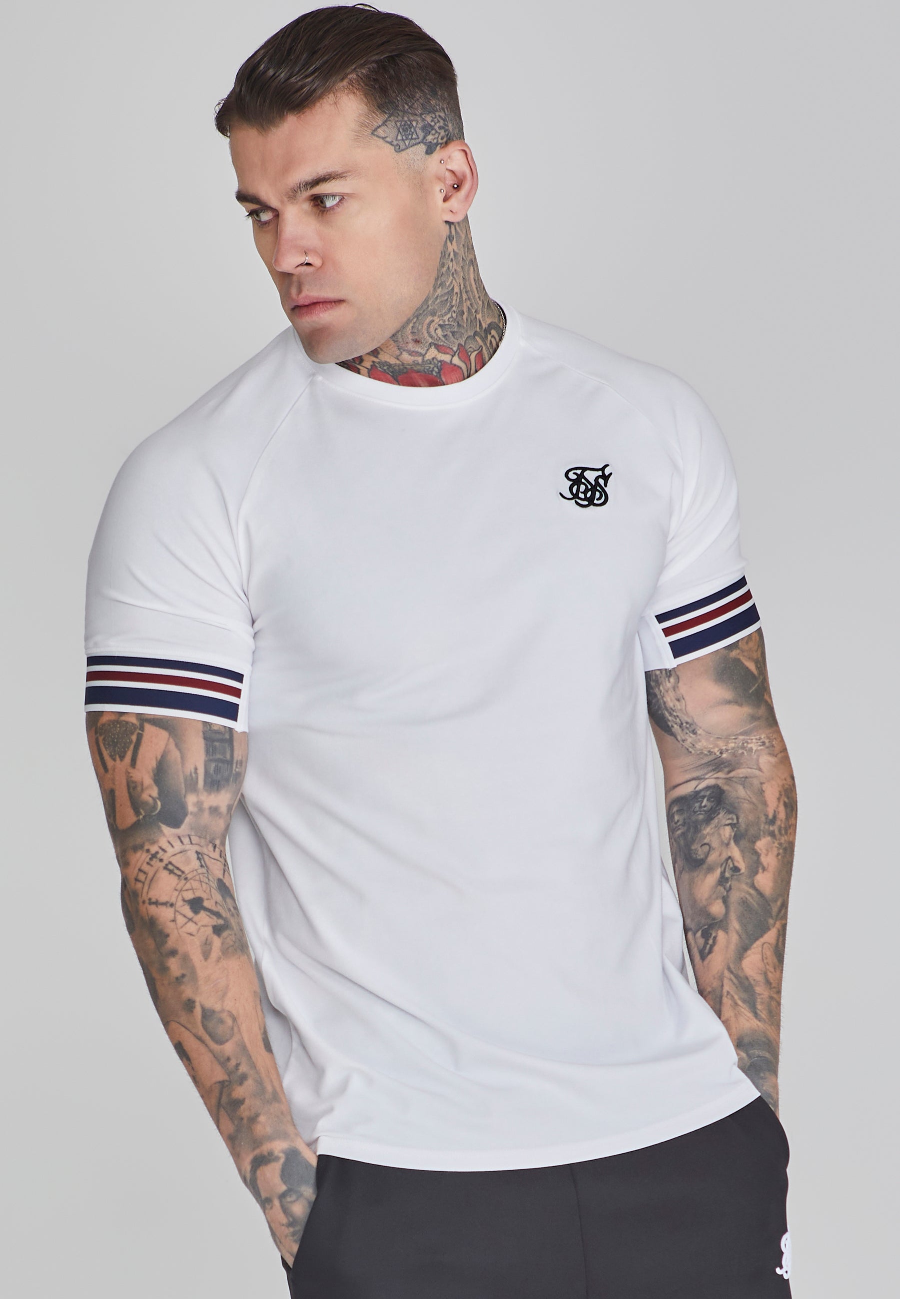 SikSilk Men's White Tech T-Shirt | SikSilk US
