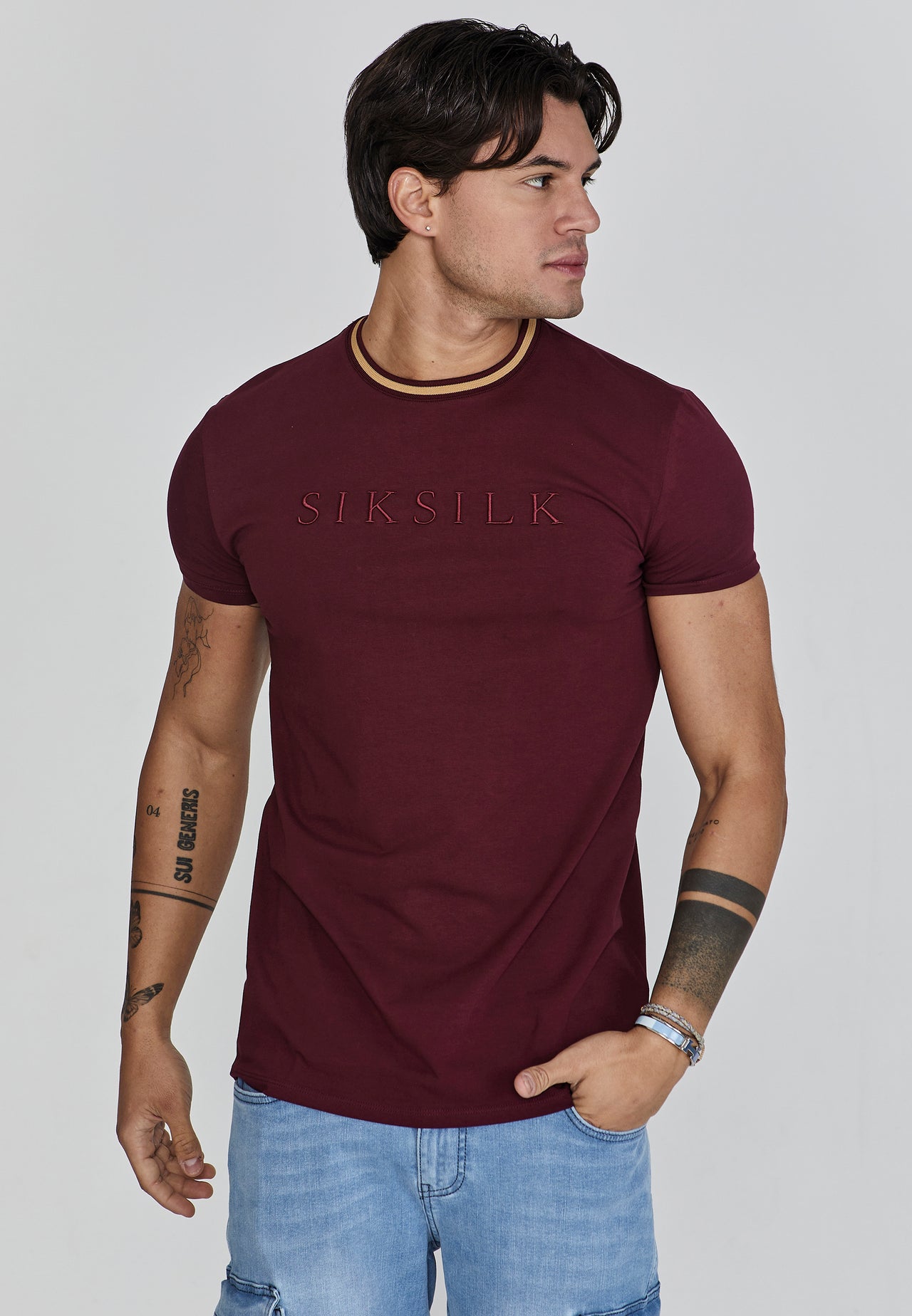 Burgundy Muscle Fit T-Shirt