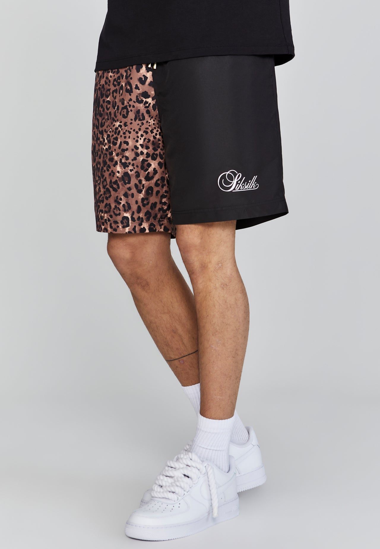 Black Animal Print Shorts (2)