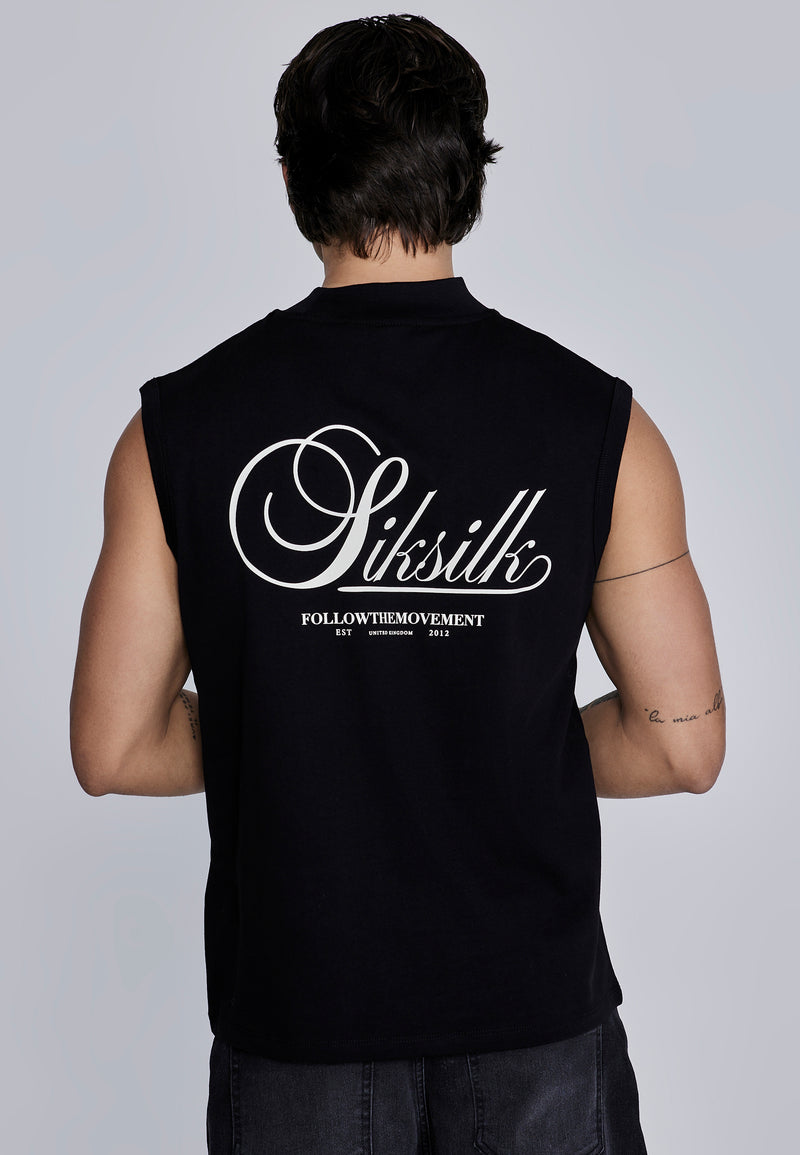 Black Sleeveless T-Shirt (1)