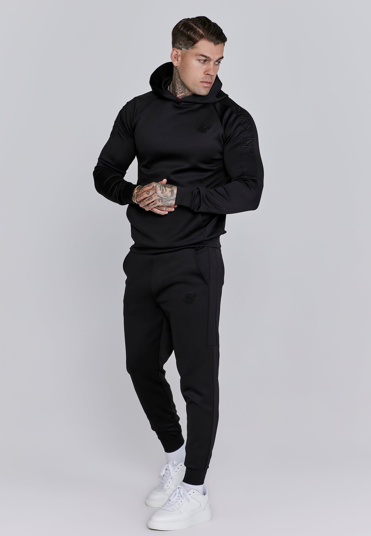 Black Hoodie and Joggers Set