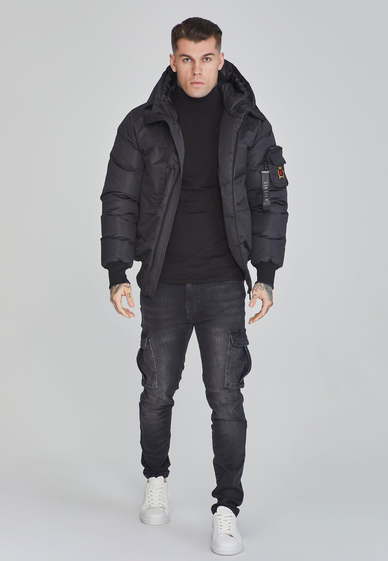 Hood Chaqueta Sik Silk Hombre Sik Silk Trainers Parka SikSilk Para