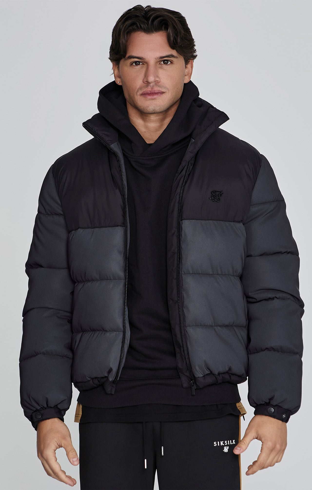 Black Reflective Puffer Jacket