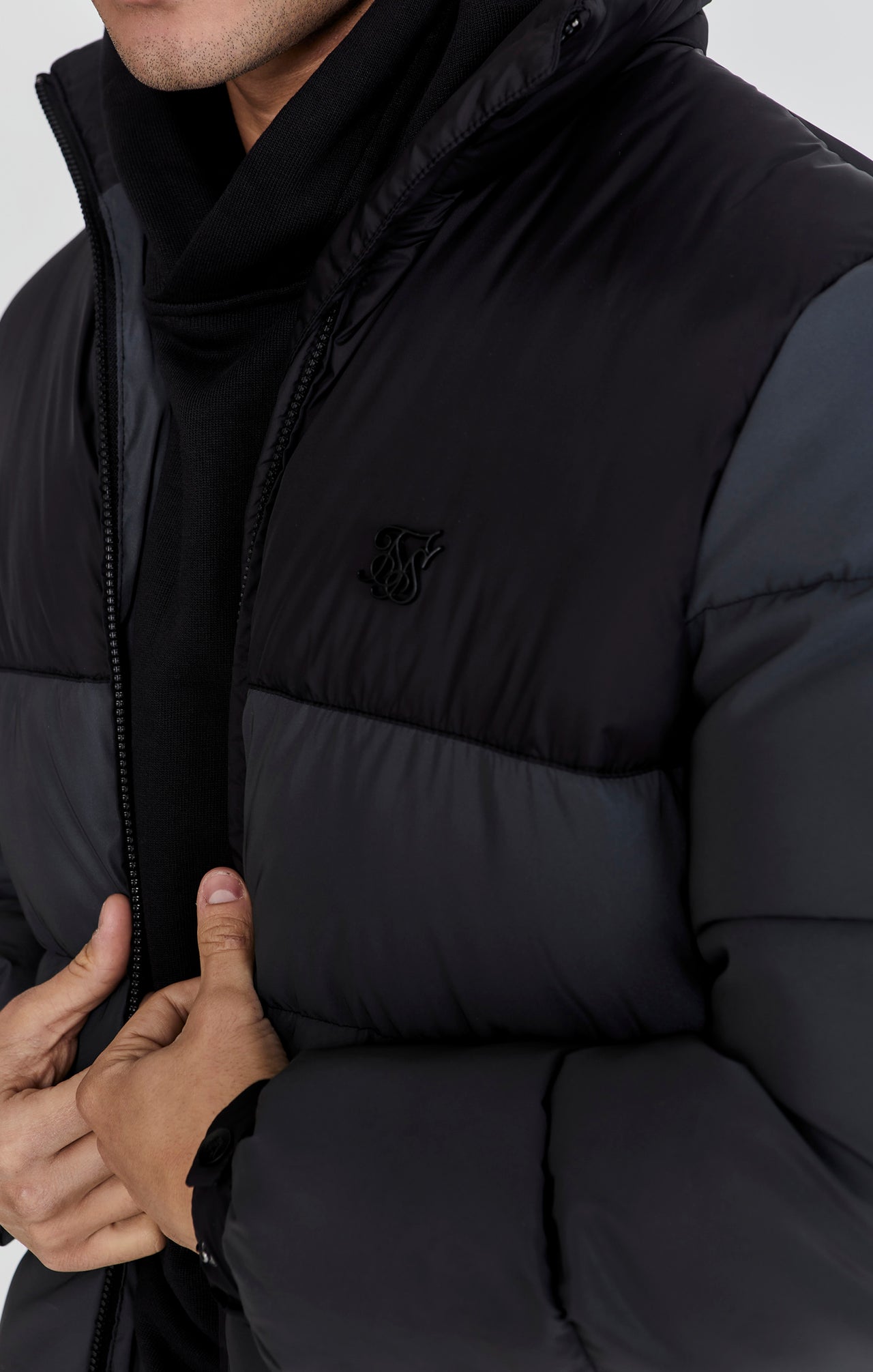 Black Reflective Puffer Jacket (2)