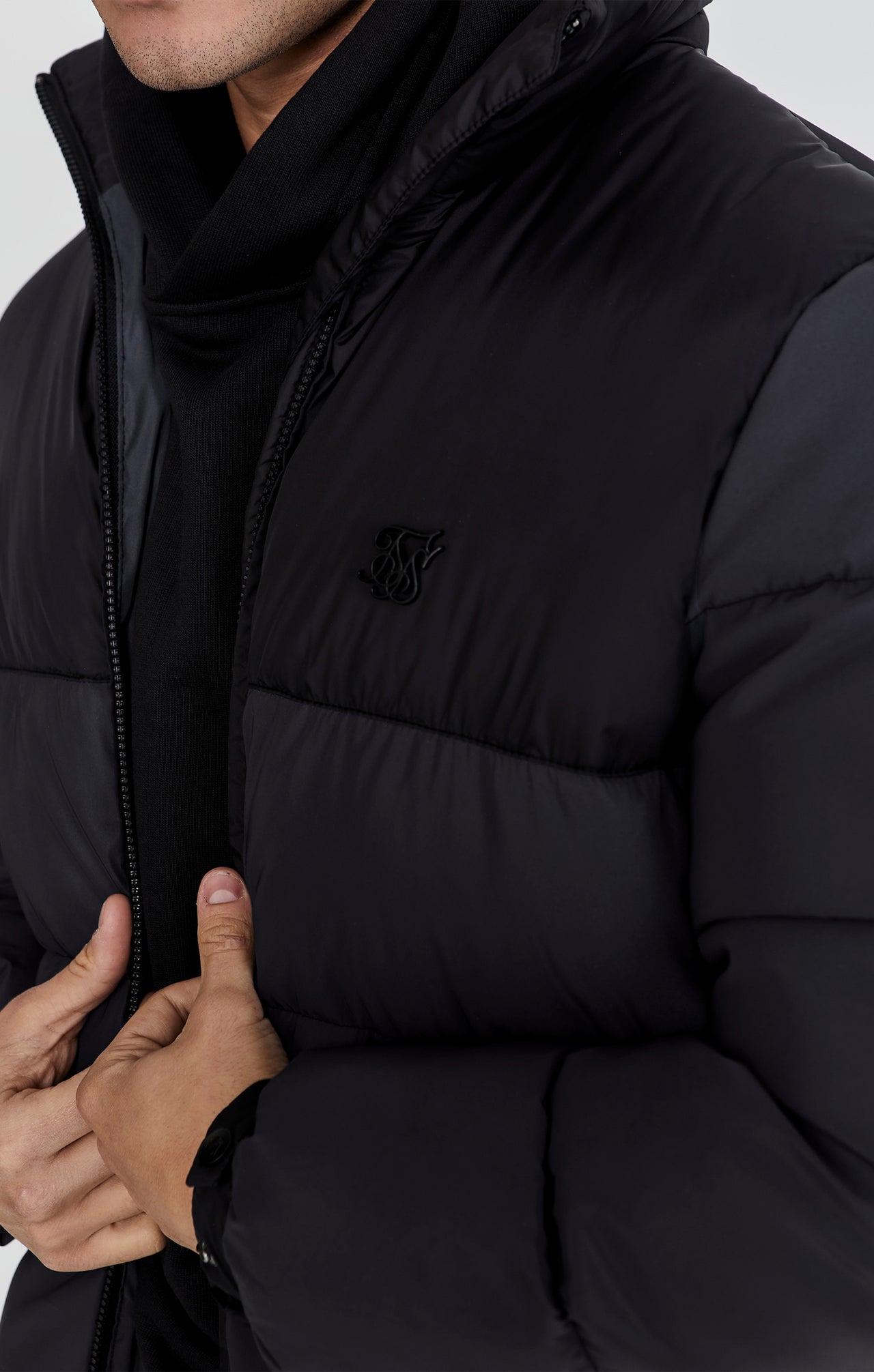 Black Reflective Puffer Jacket (2)