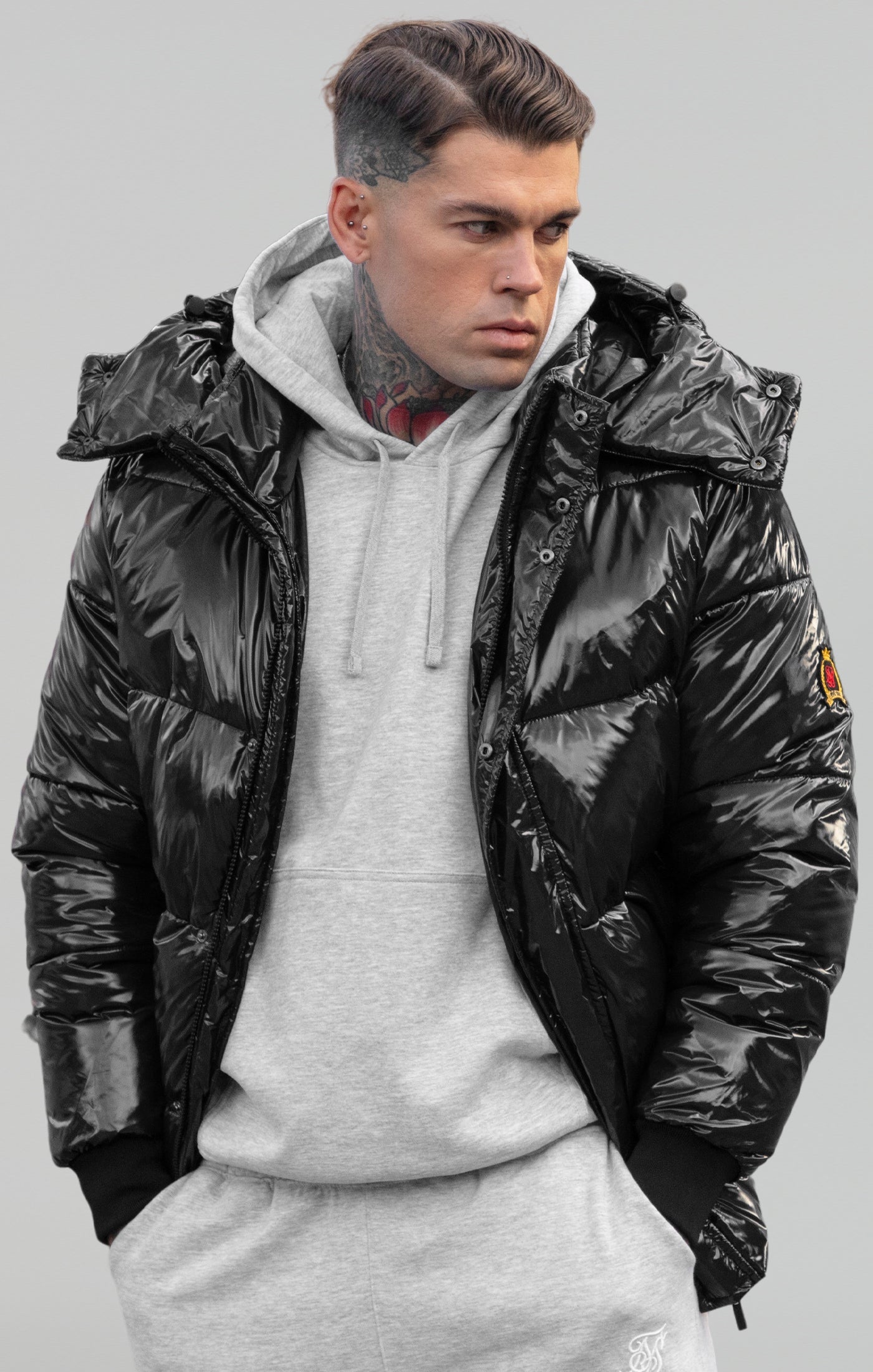 Siksilk puffer parka jacket sale