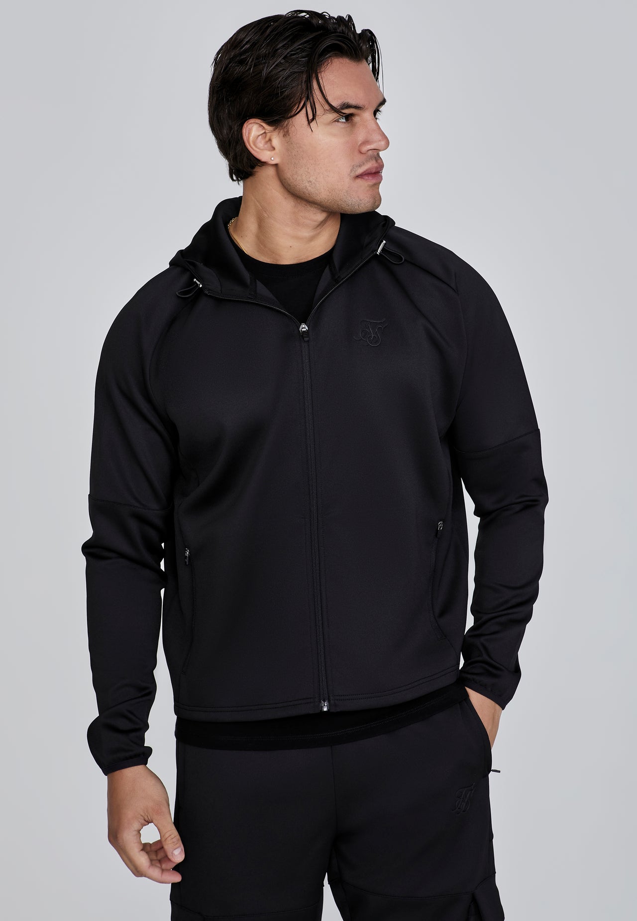 Black Full Zip Hoodie