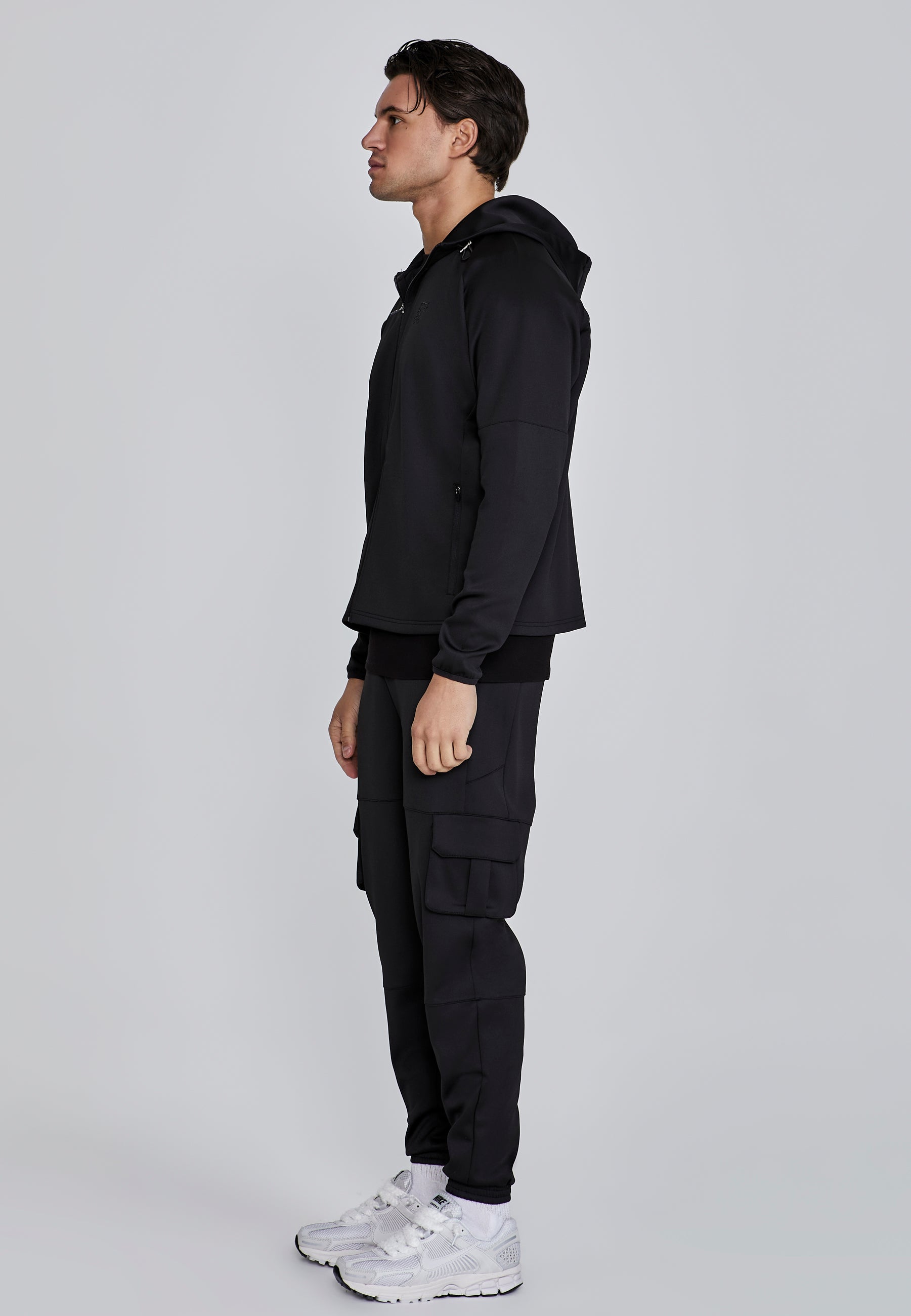 SikSilk Men's Black Full Zip Hoodie | SikSilk US