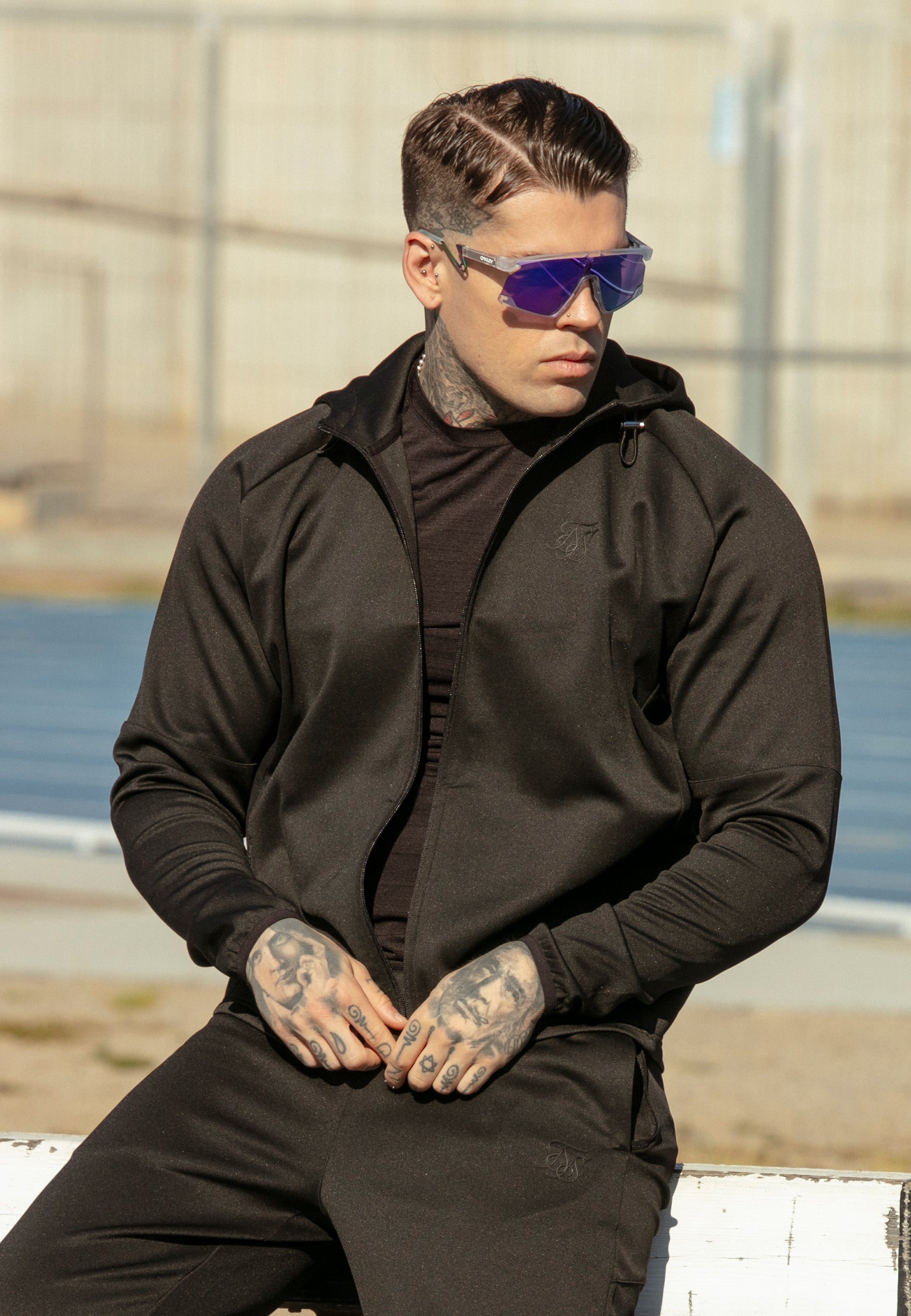 SikSilk Men's Black Full Zip Hoodie | SikSilk US