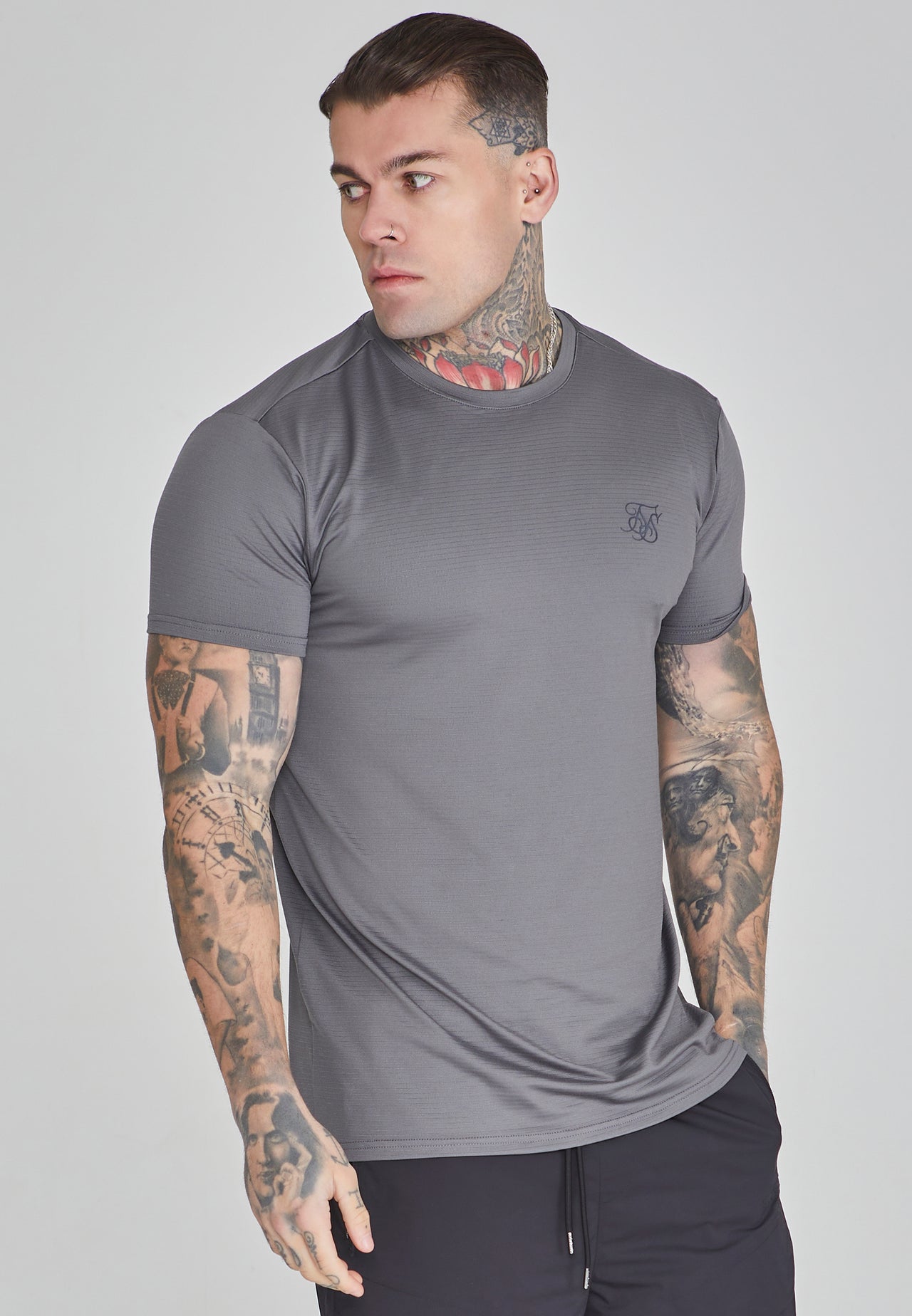 Grey Muscle Fit T-Shirt