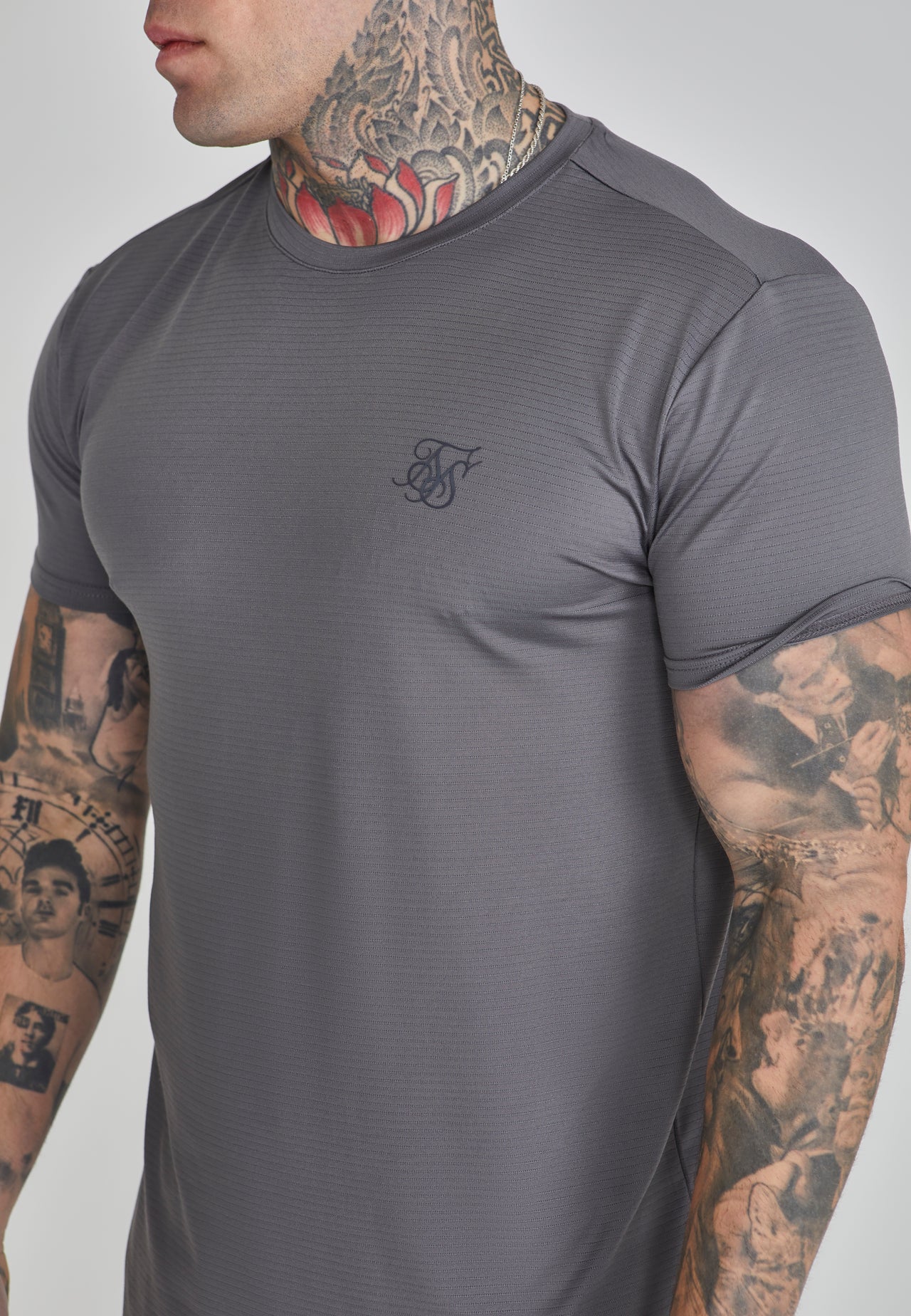 Grey Muscle Fit T-Shirt (2)