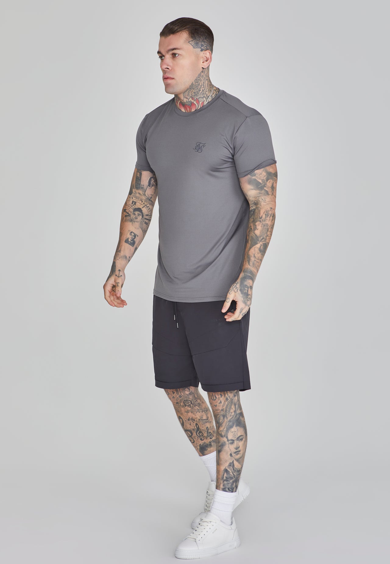 Grey Muscle Fit T-Shirt (3)