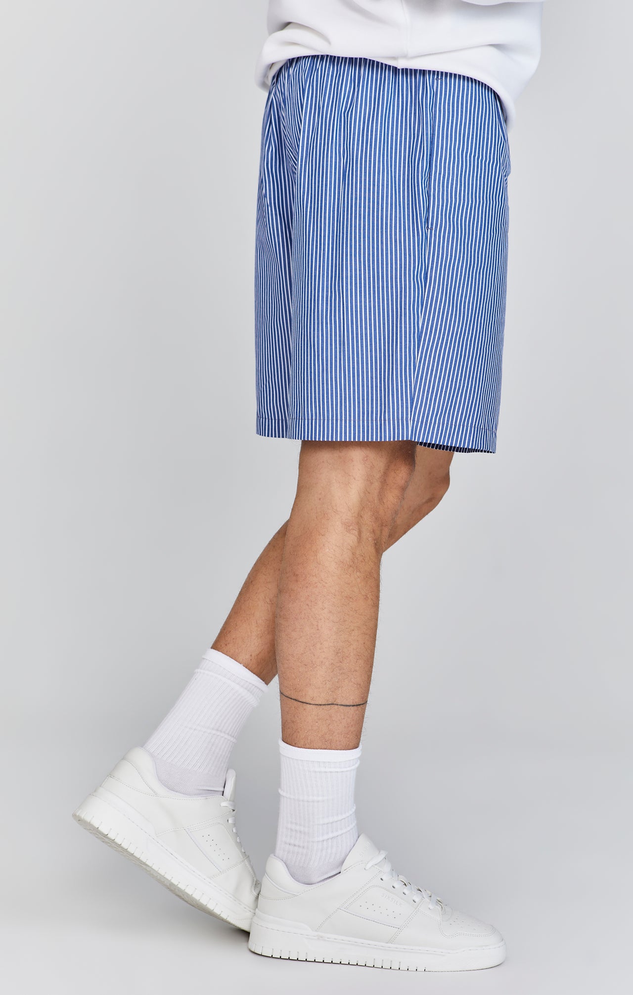 Blue White Striped Shorts (2)