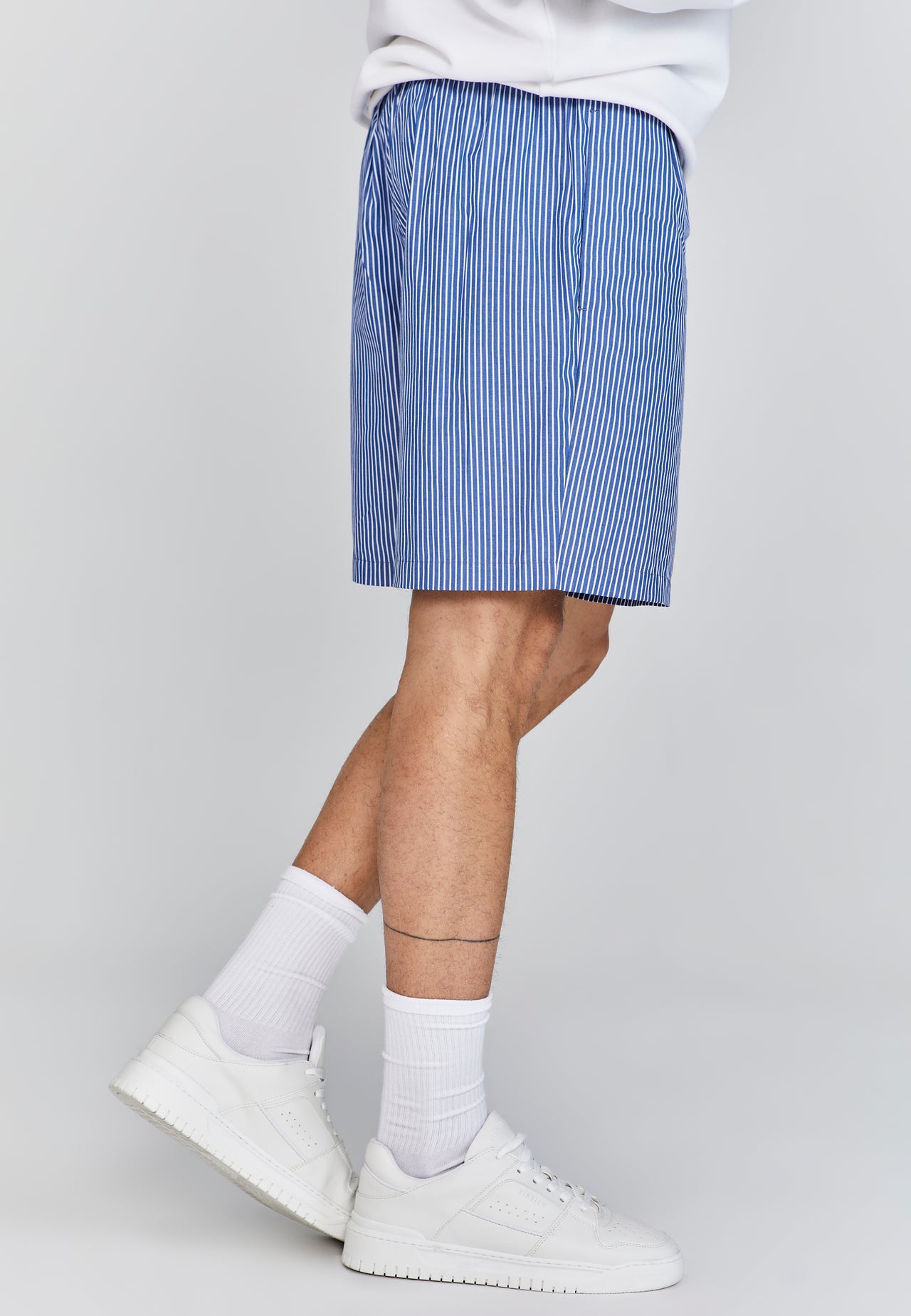 Blue White Striped Shorts (2)