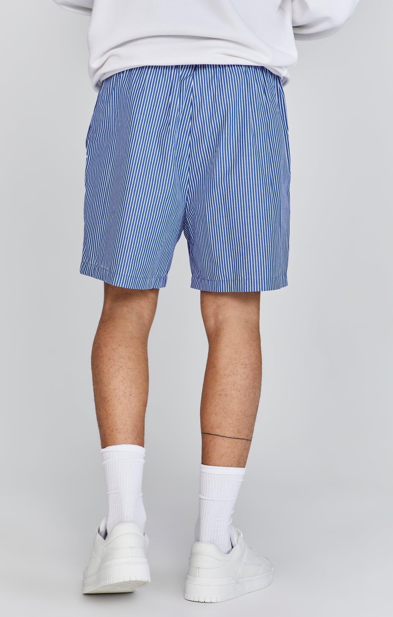 Blue White Striped Shorts (3)