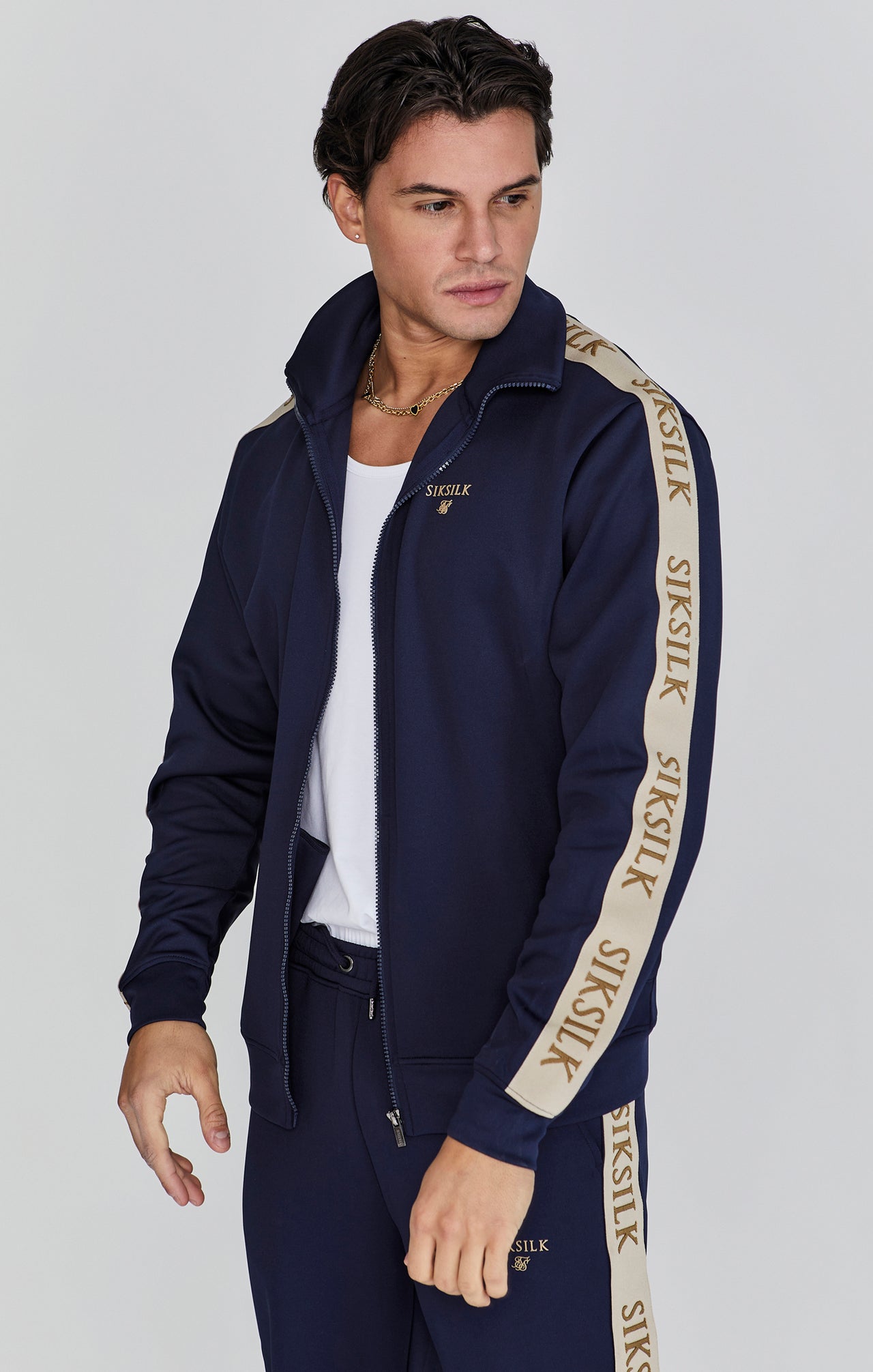 Navy Track Top