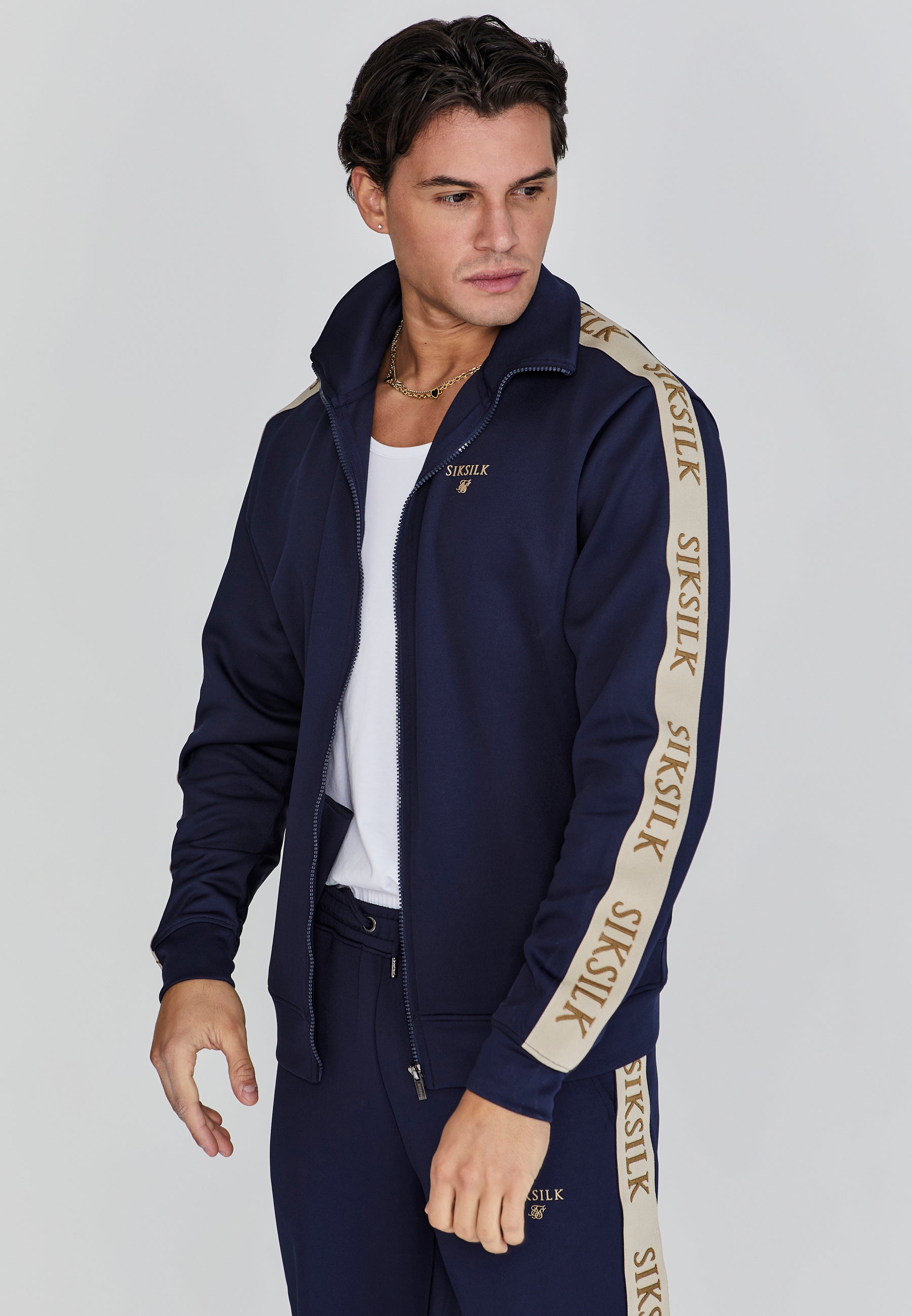 Gold Chandal Siksilk Dorado Siksilk Chandal Negro Y Dorado Hombre