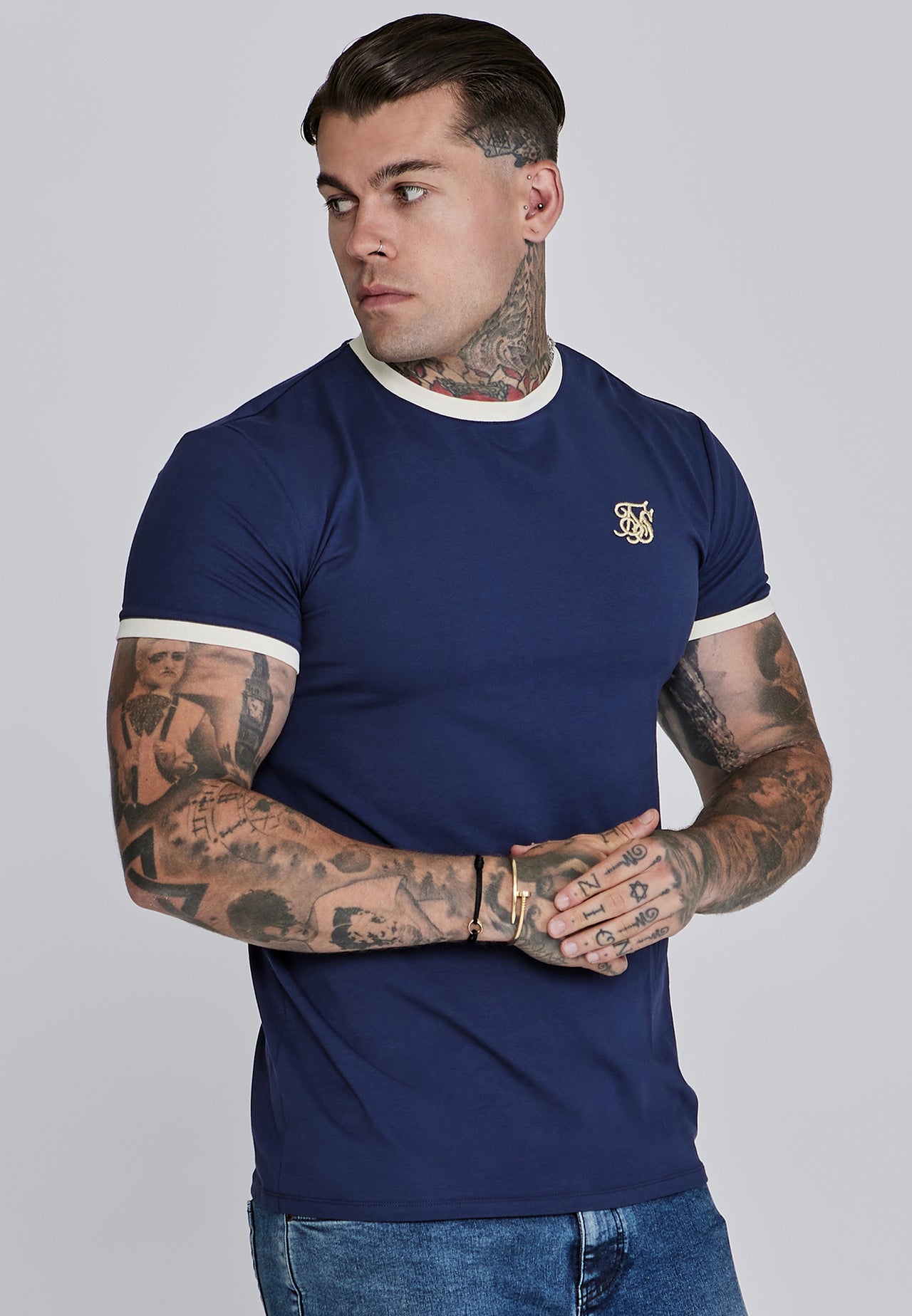 Navy Ringer T-Shirt