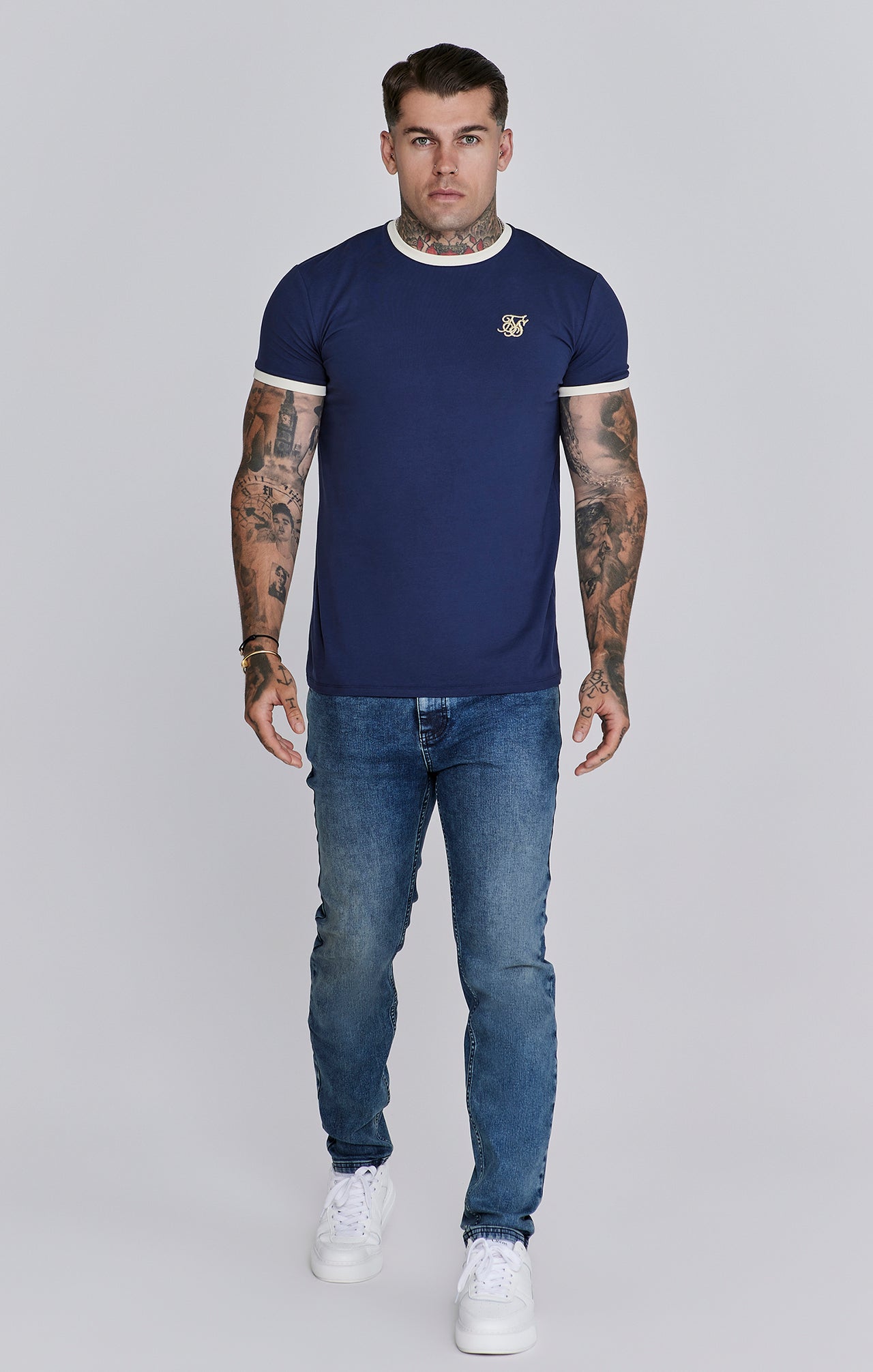 Navy Ringer T-Shirt (1)