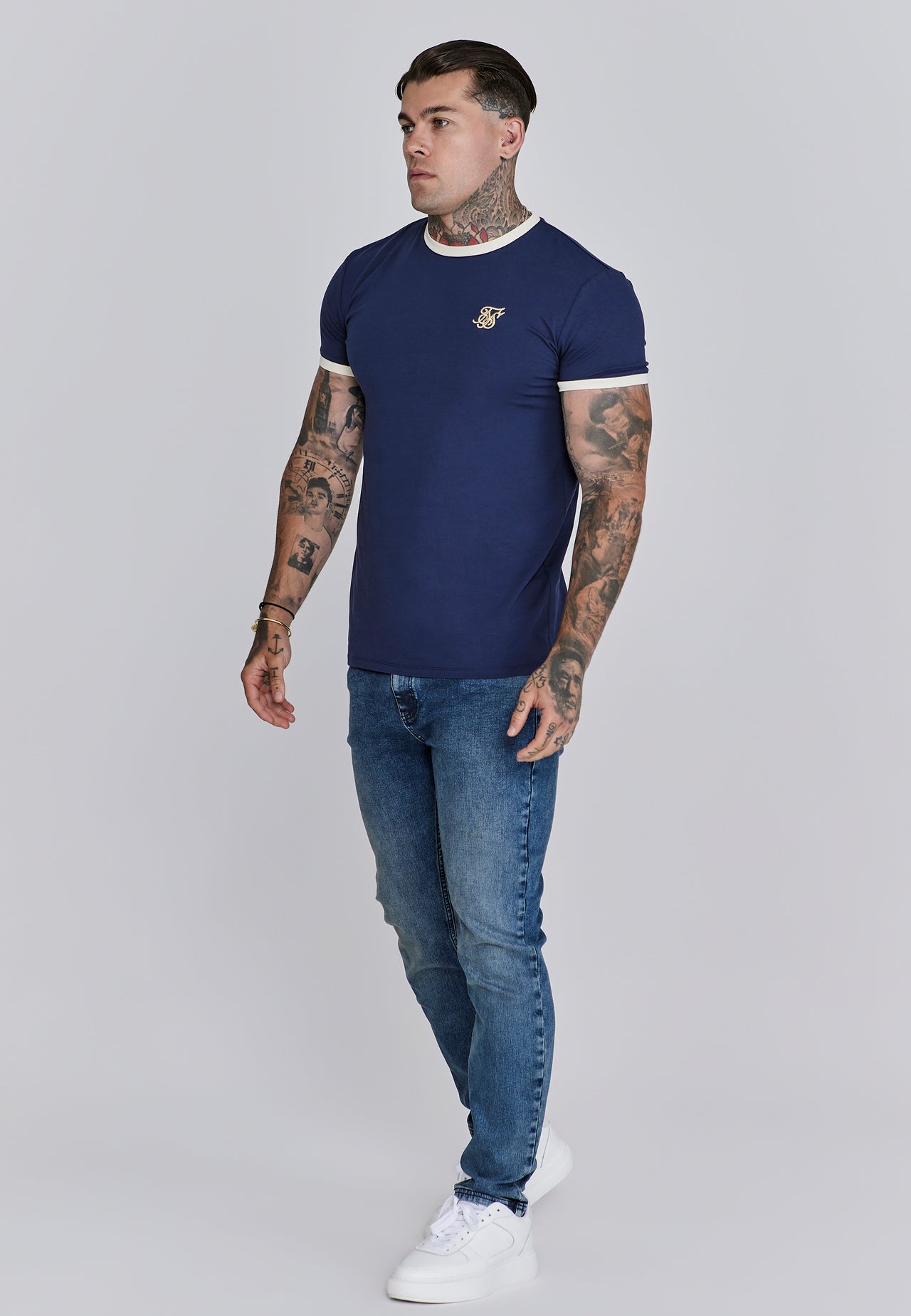 Navy Ringer T-Shirt (3)