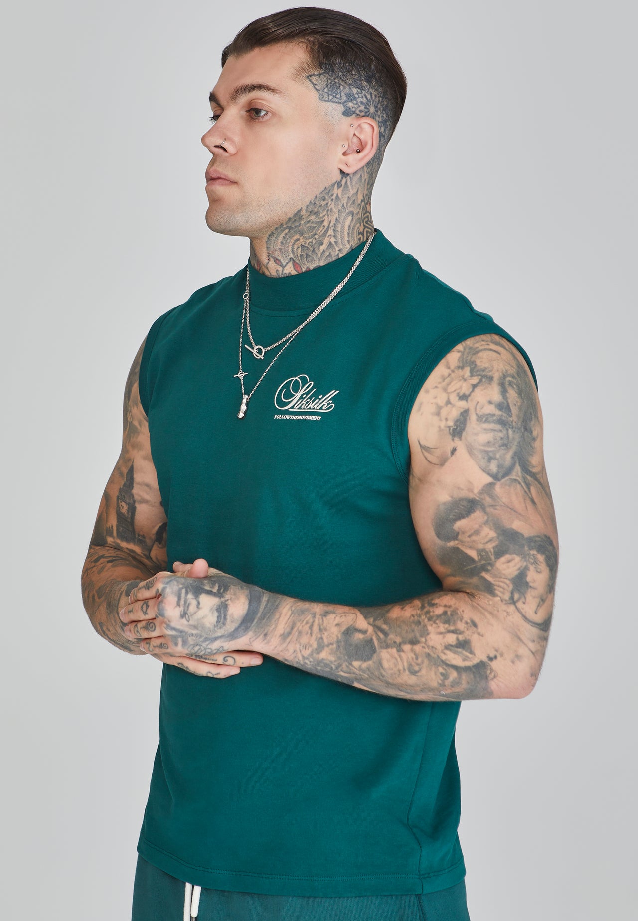 Green Sleeveless T-Shirt