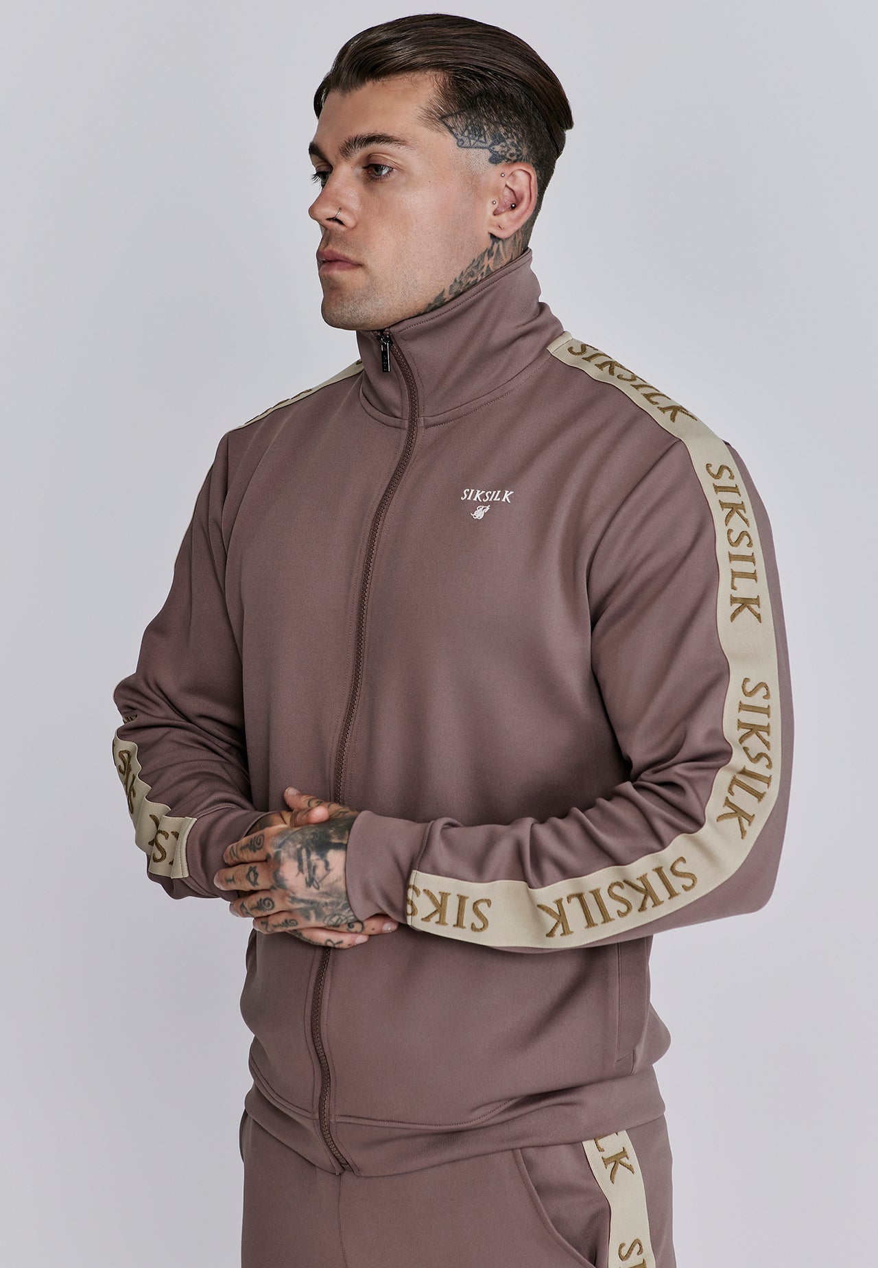 Brown Track Top