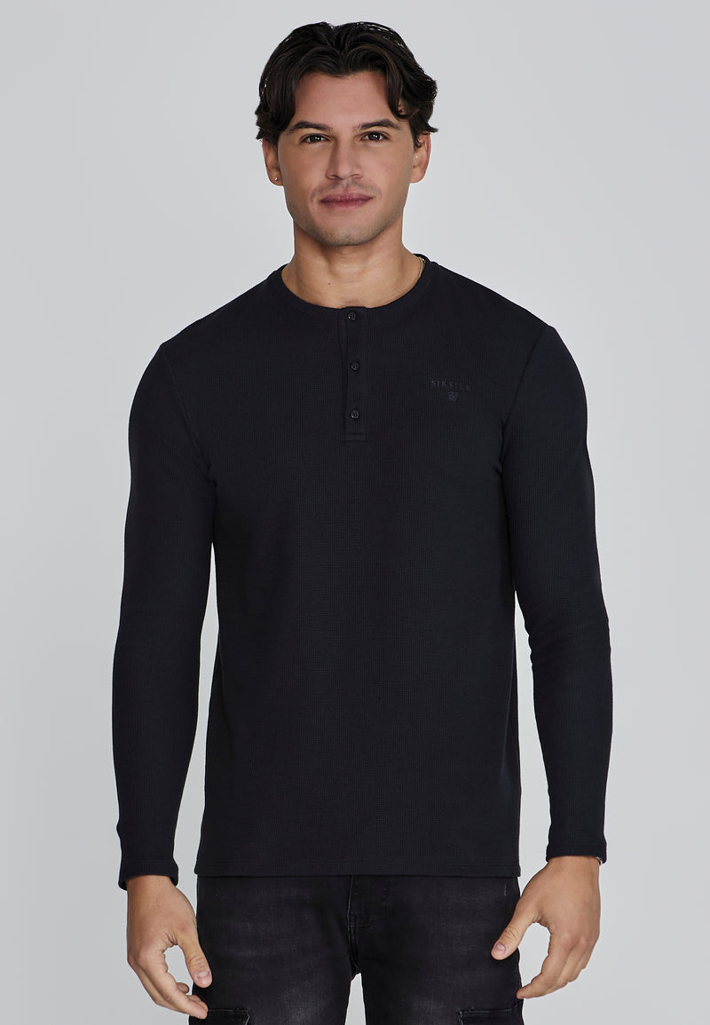 Black Henley T-Shirt (1)