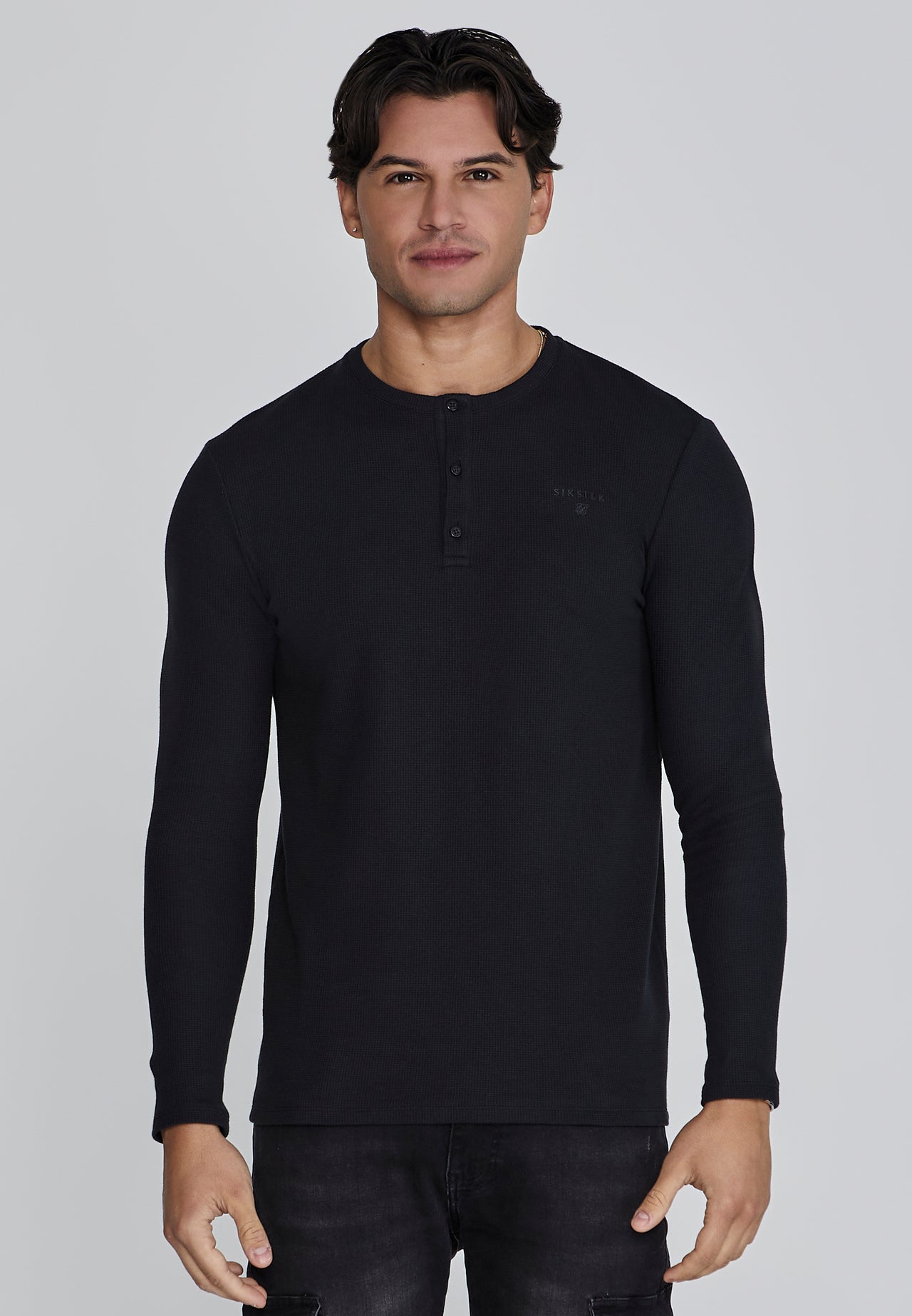 Black Henley T-Shirt