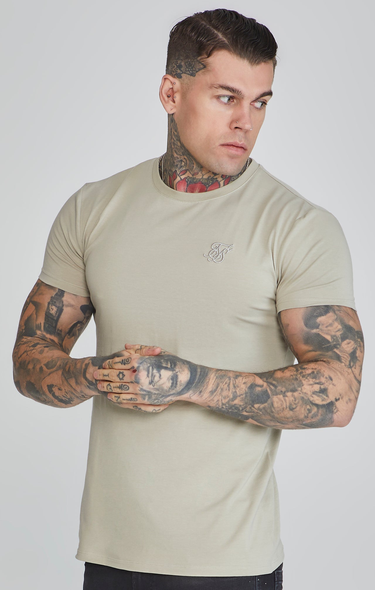 Grey Muscle Fit T-Shirt