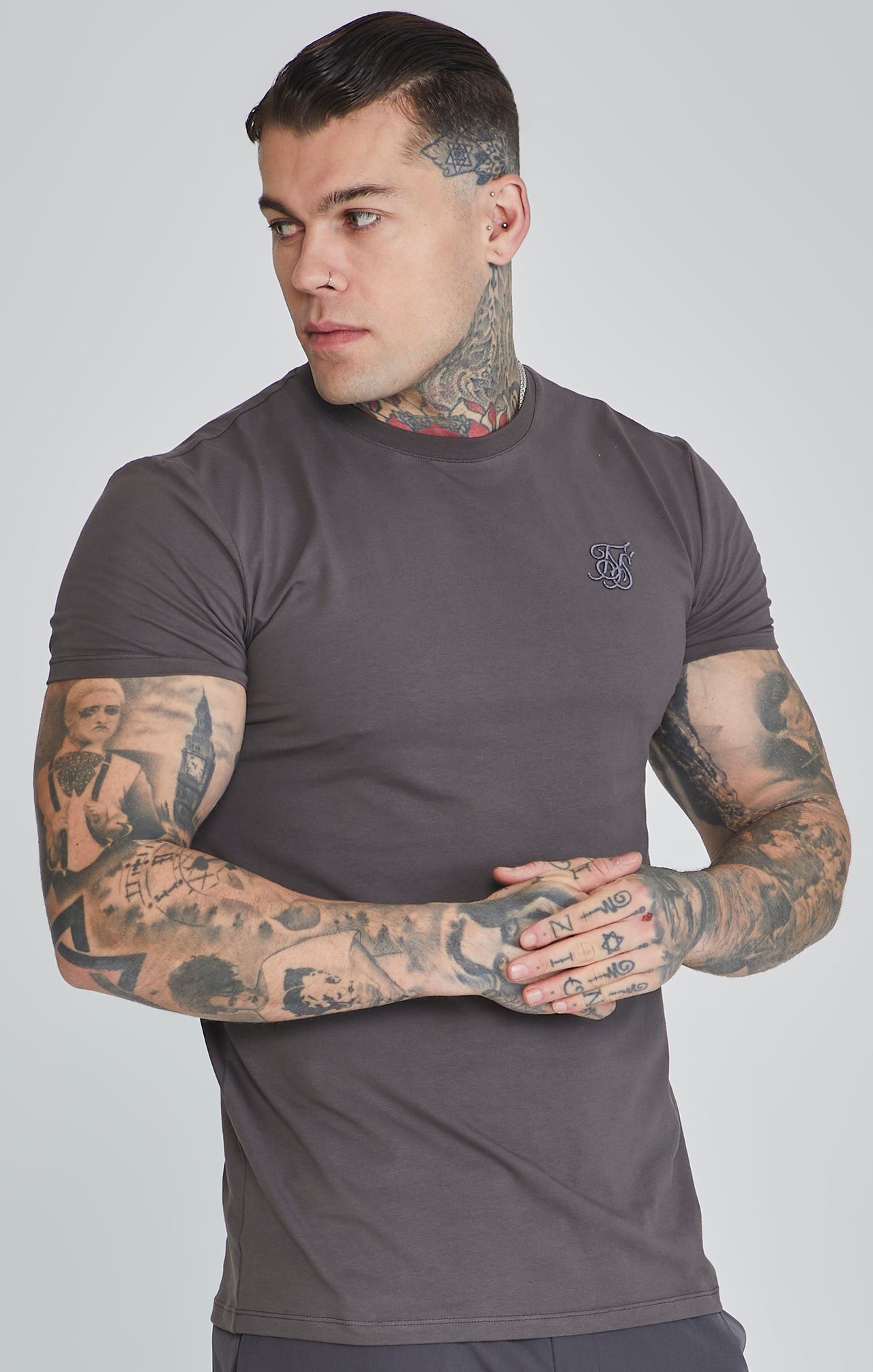 Grey Muscle Fit T-Shirt