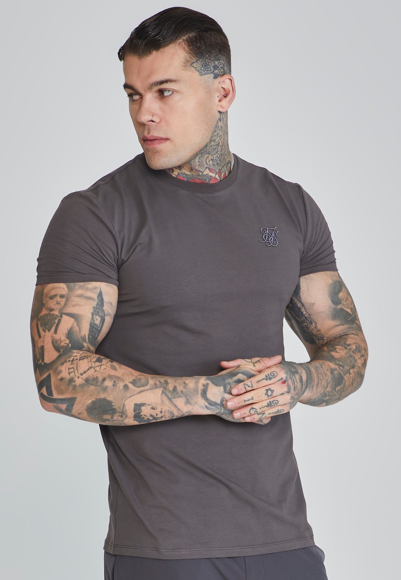 Grey Muscle Fit T-Shirt