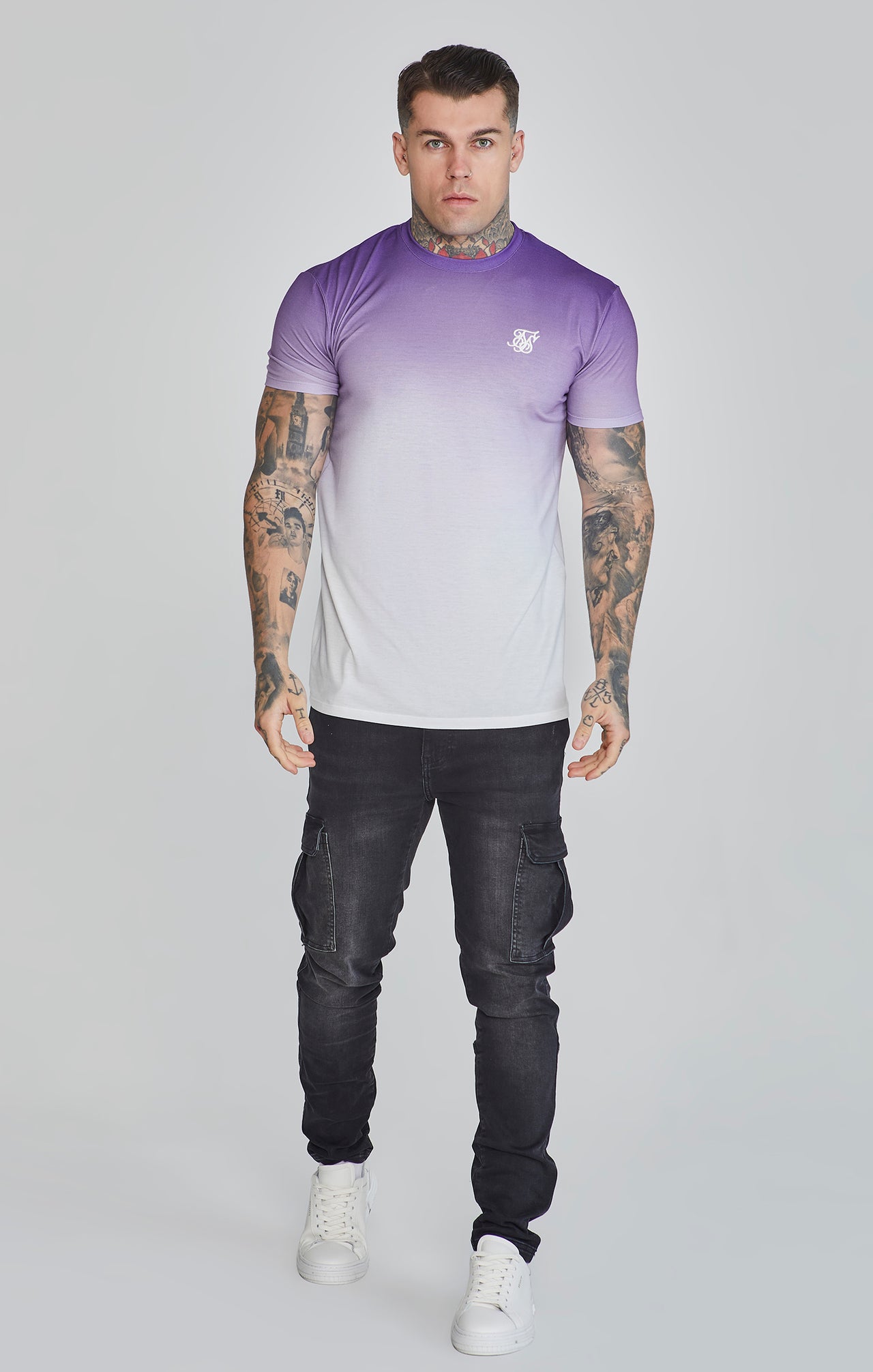 Purple White Fade T-Shirt (1)