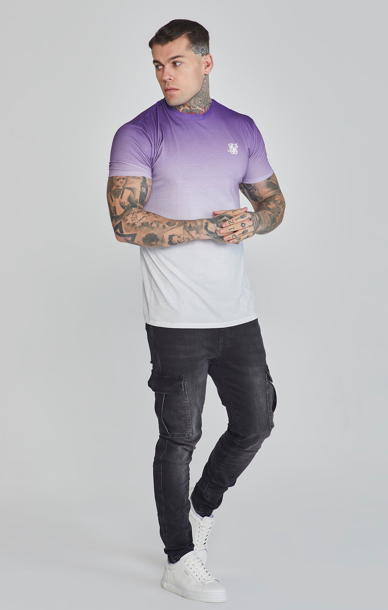 Purple White Fade T-Shirt (3)