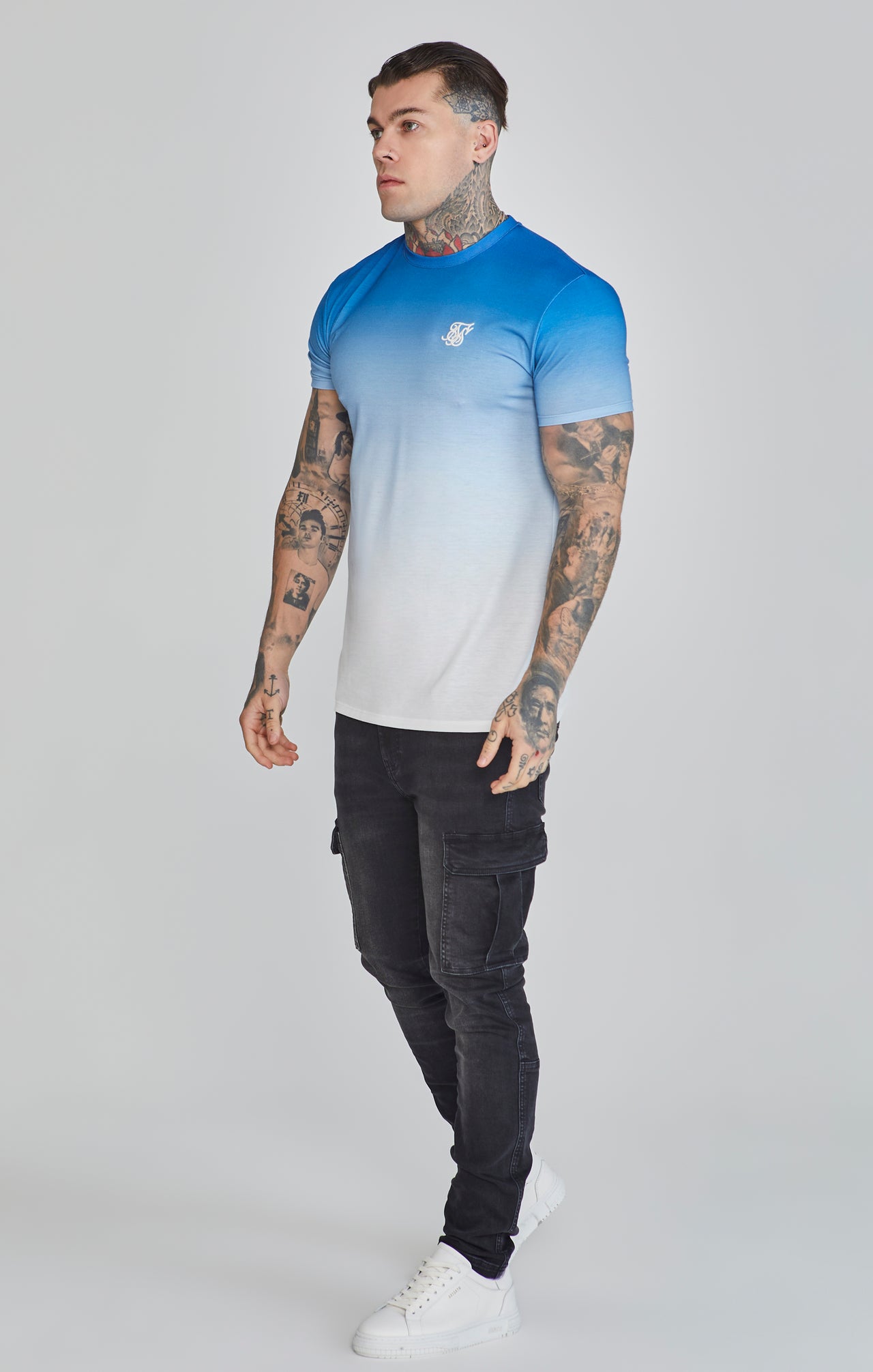 Blue White Fade T-Shirt (3)