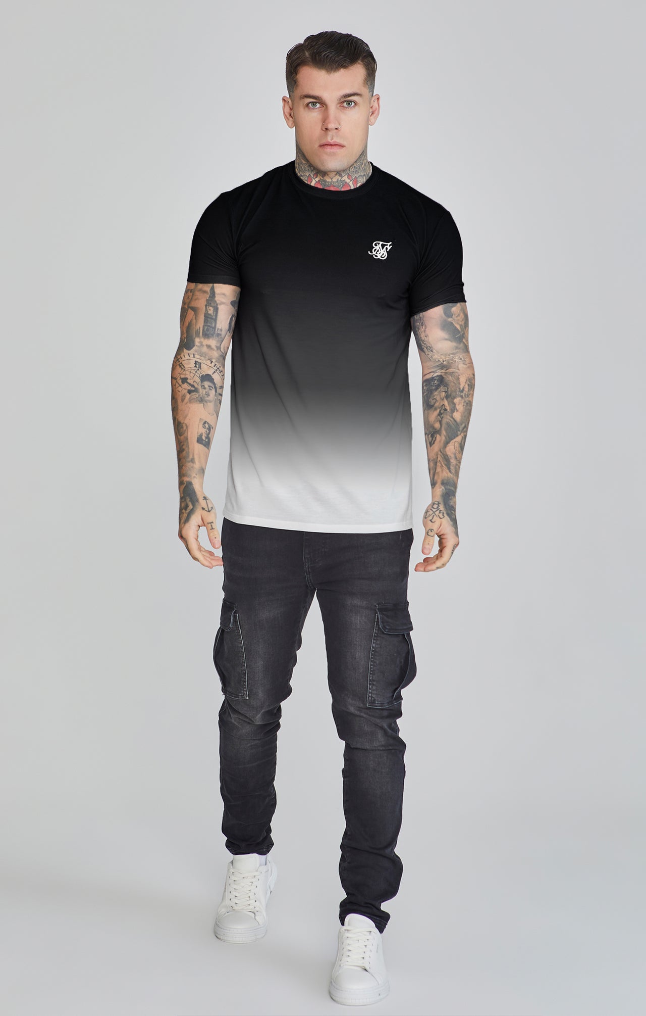 Black White Fade T-Shirt (1)