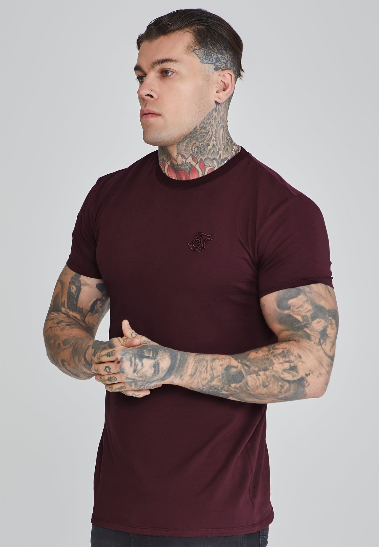 Burgundy Muscle Fit T-Shirt