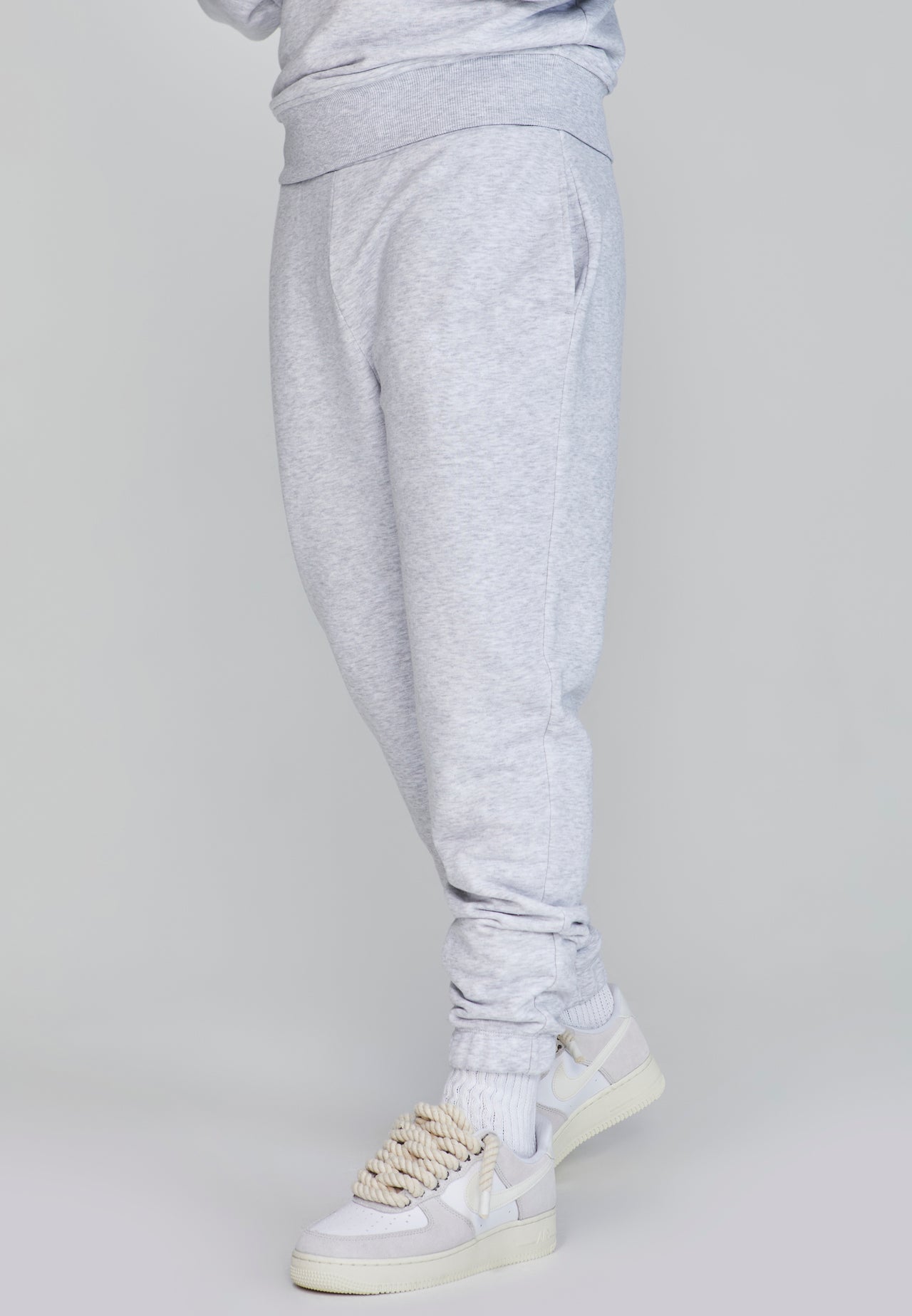 Snow Marl Logo Joggers (2)