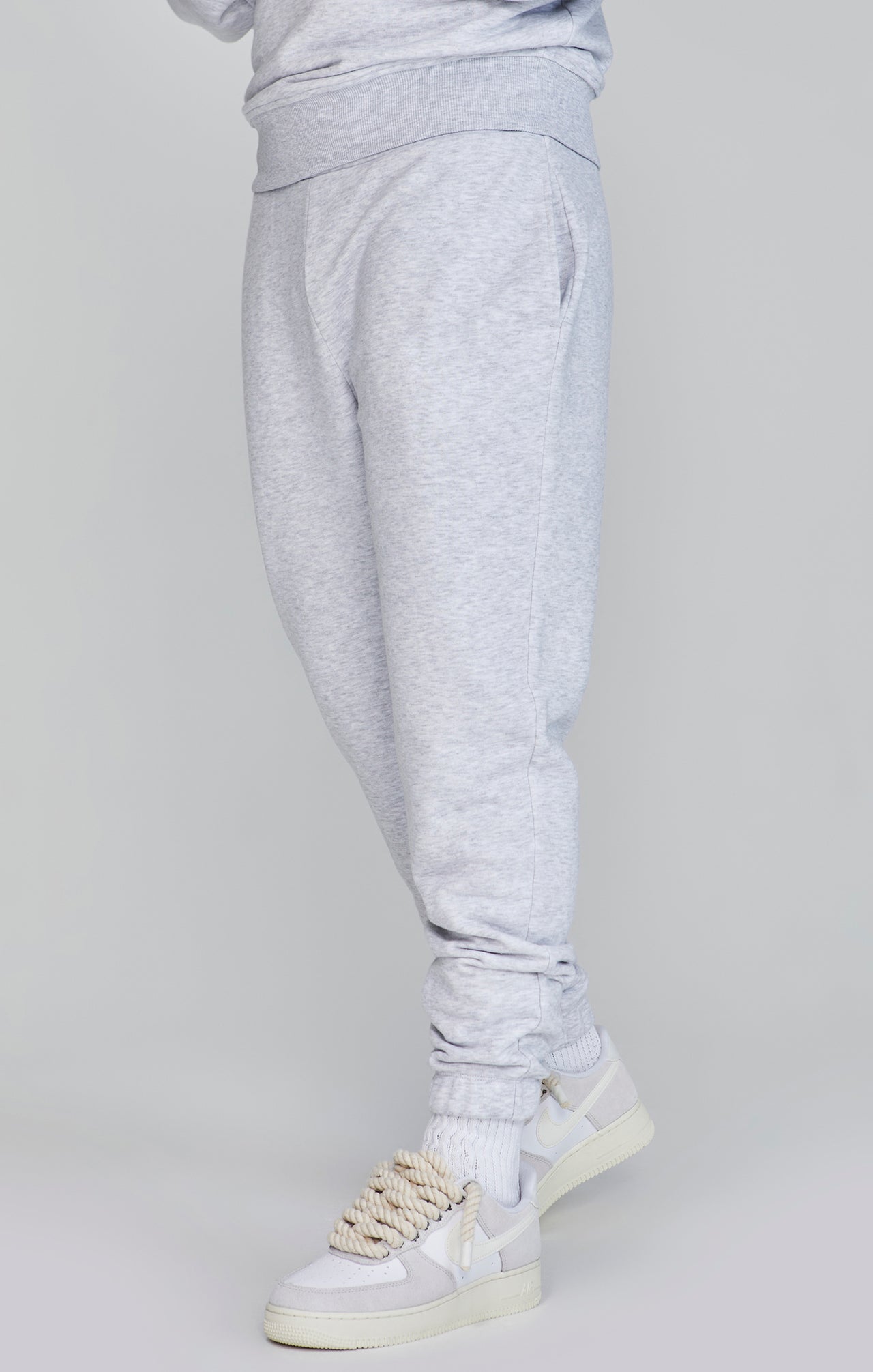 Snow Marl Logo Joggers (2)