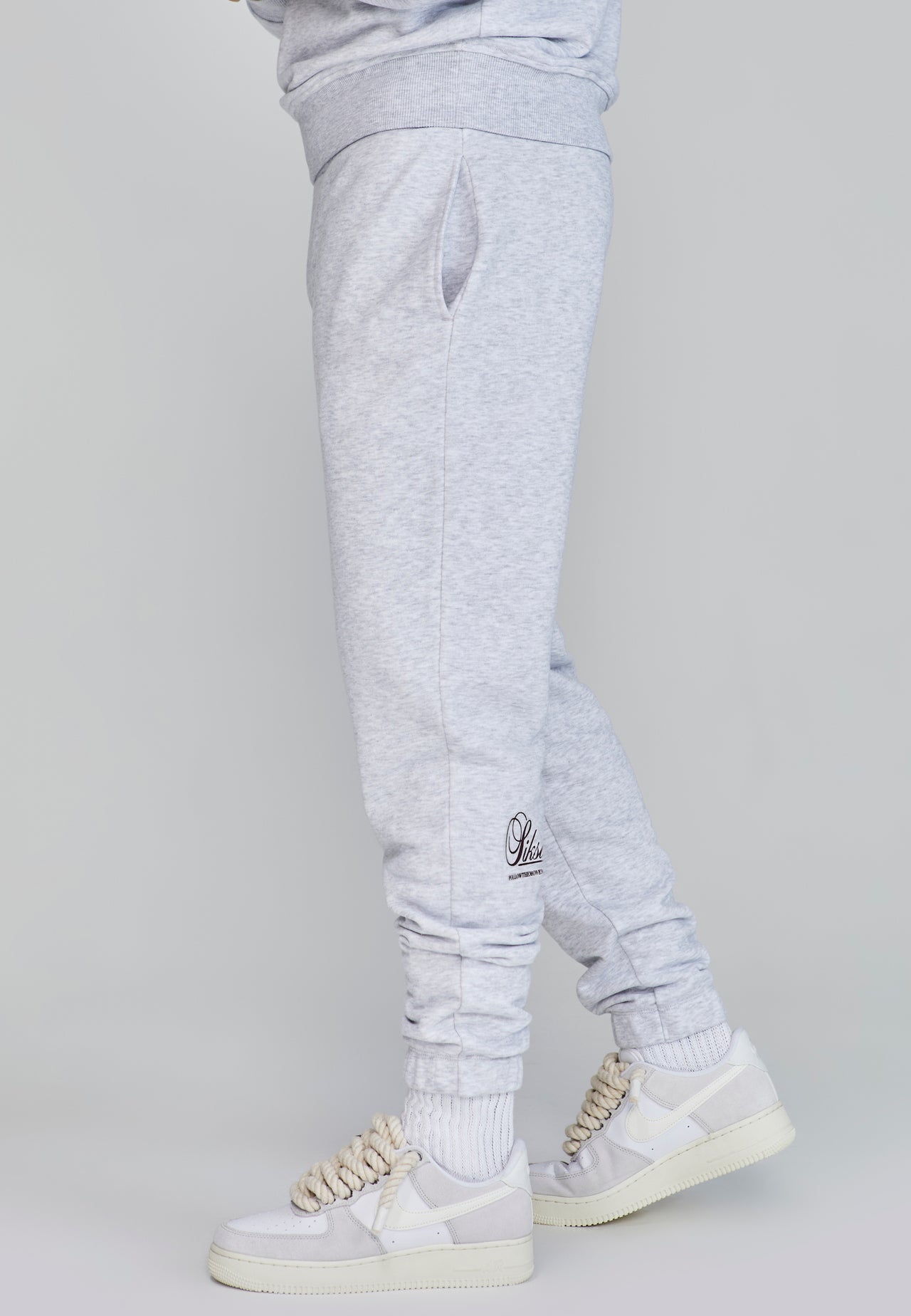 Snow Marl Logo Joggers (3)