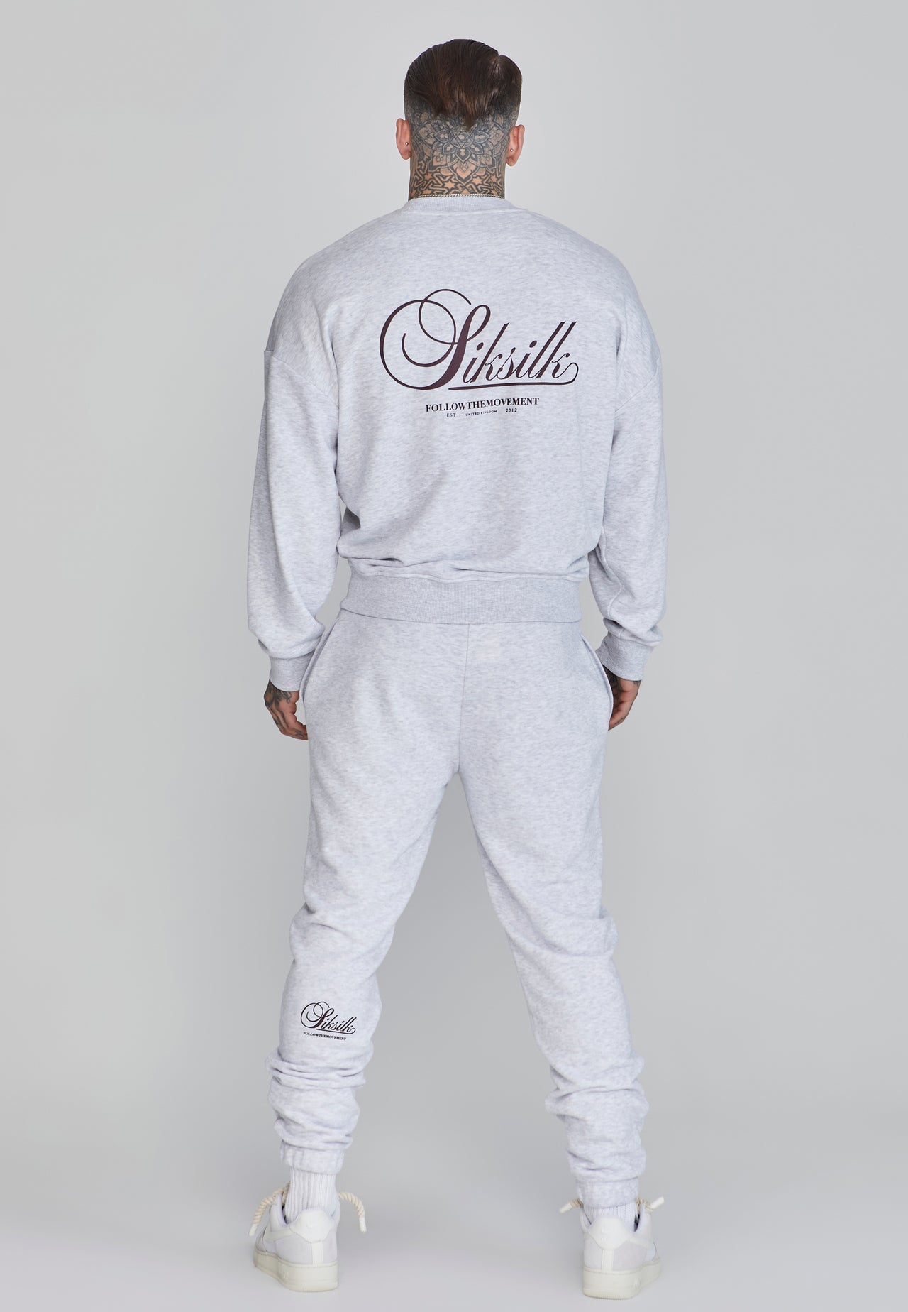 Snow Marl Logo Joggers (4)